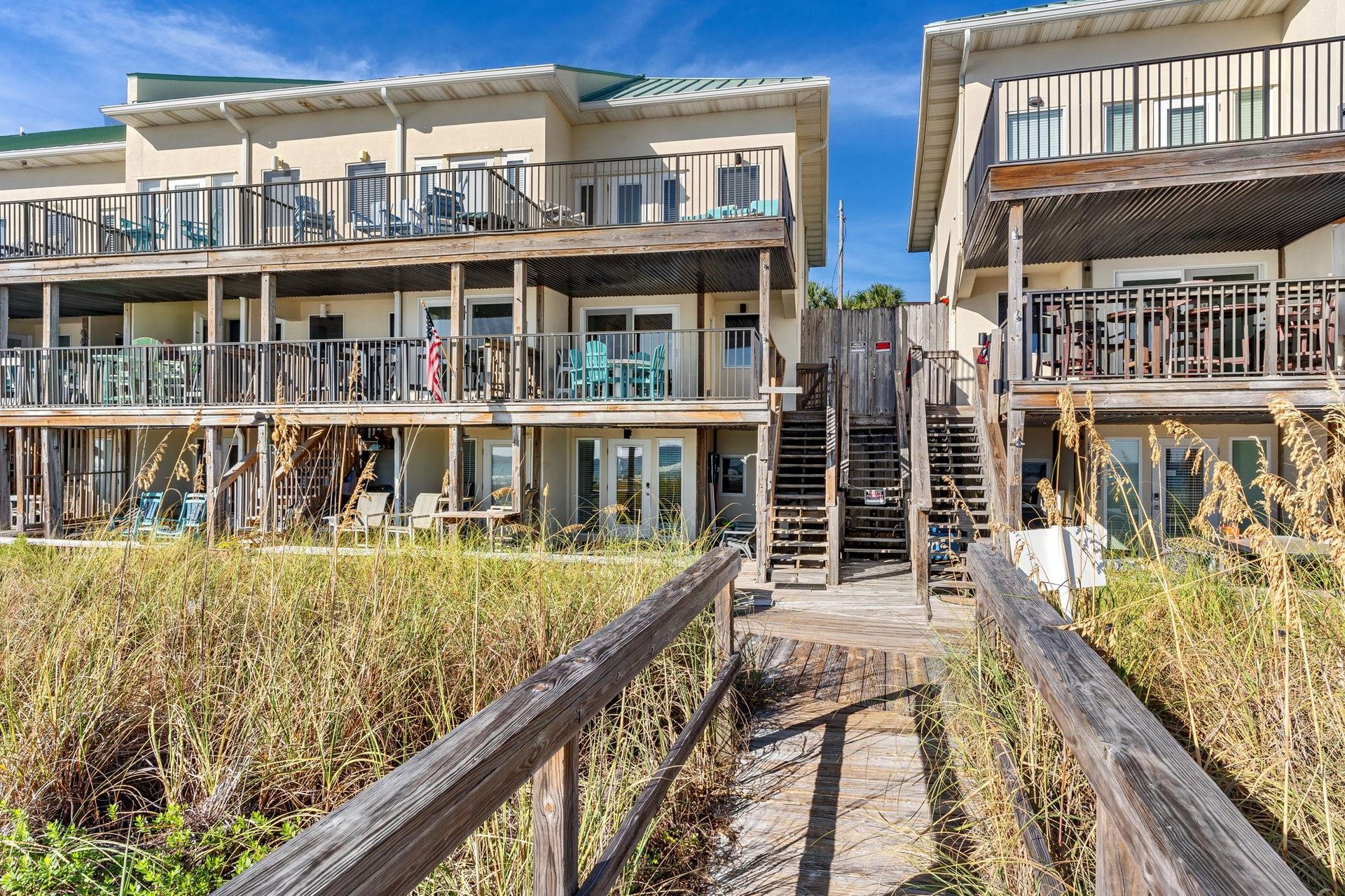 Beach Access on the Side of your Townhome to Bedroom 3 and Beach