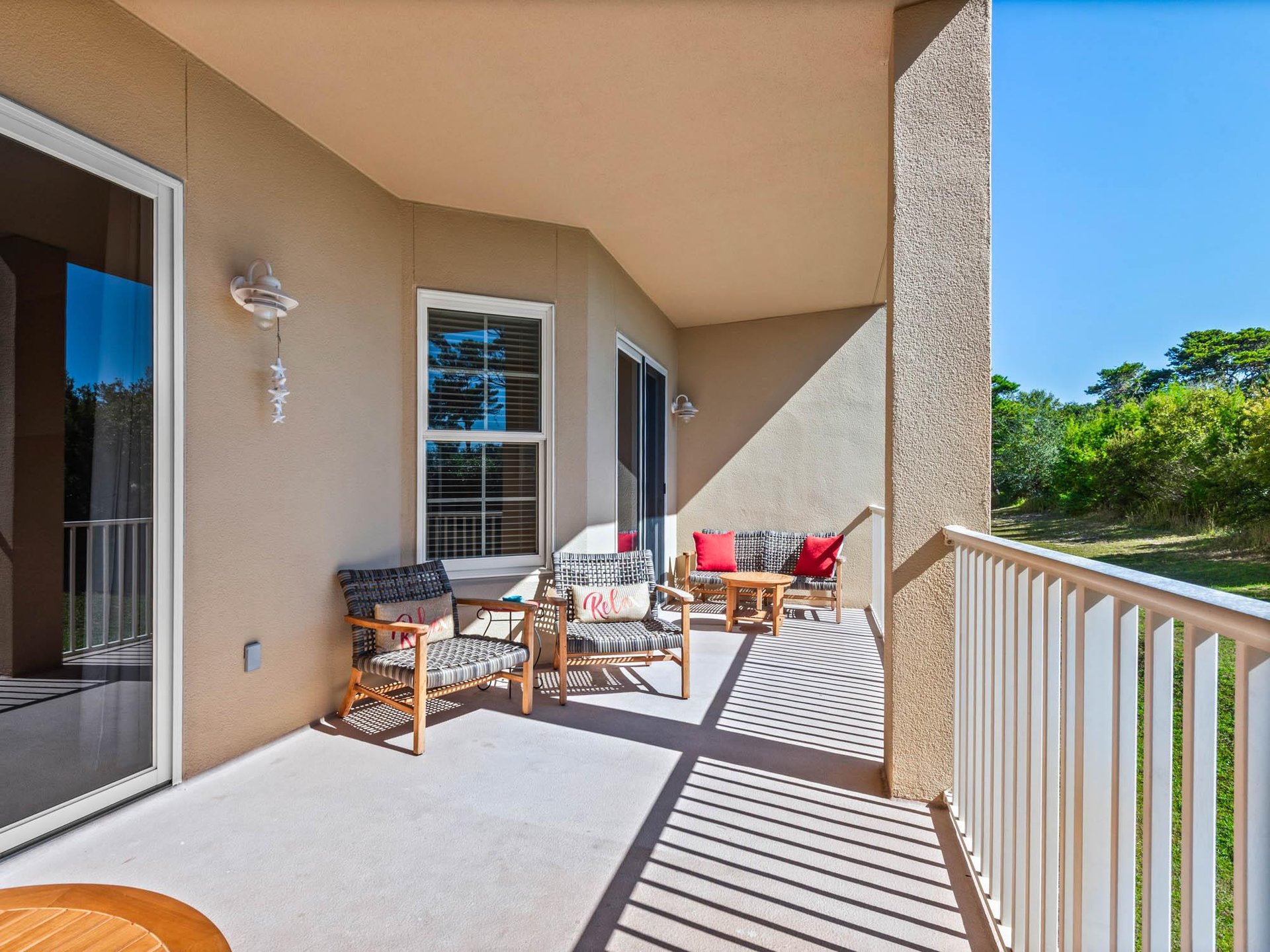 Large Private Patio with Seating