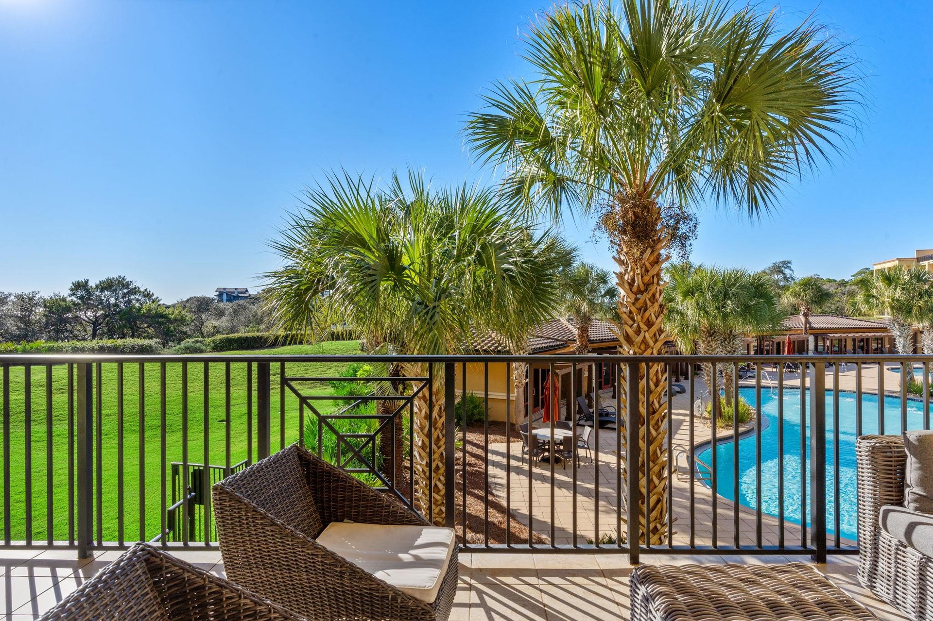 Pool View from Private Balcony