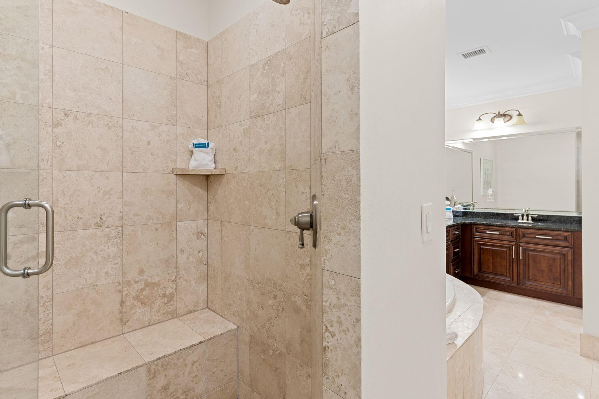 Walk In Shower in Bathroom 1