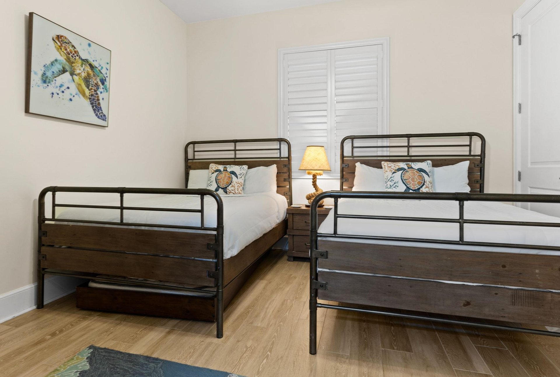 Bedroom 4 with 2 Double Beds on 1st Floor