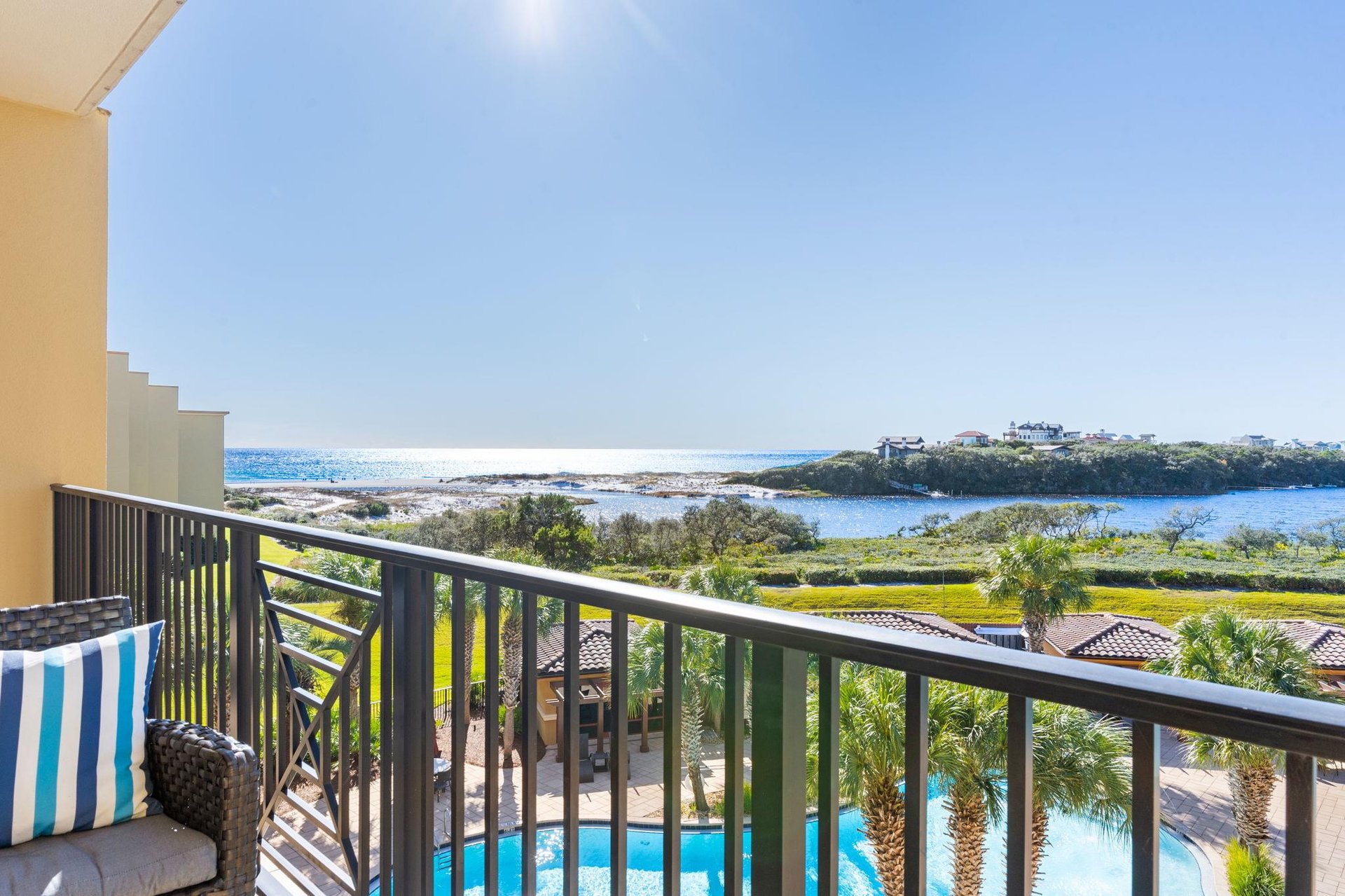 3 Different Water Views from the Private Balcony