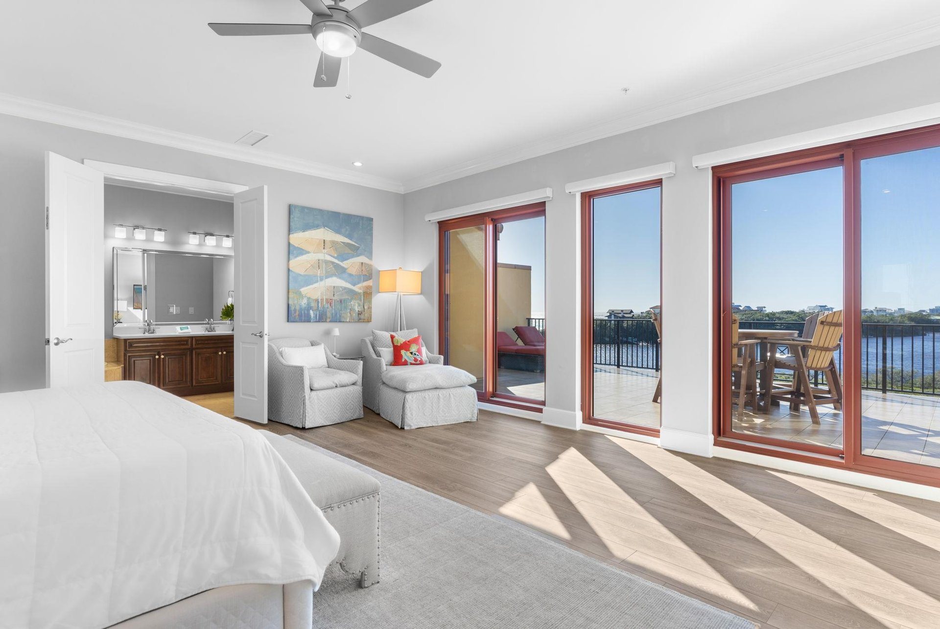 Bedroom 1 on 2nd Floor with Private Balcony