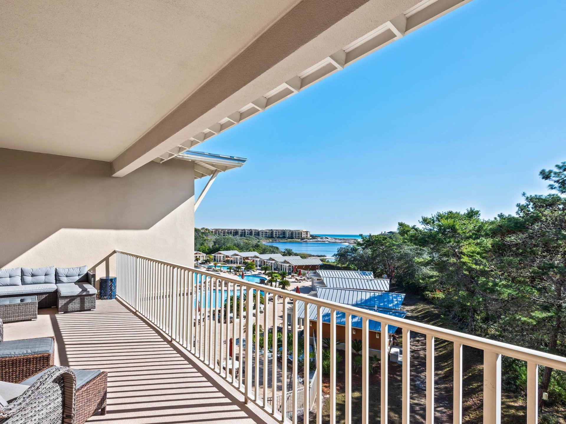 Step onto your private balcony and soak in stunning Gulf views that stretch to the horizon, perfect for morning coffee or evening relaxation.