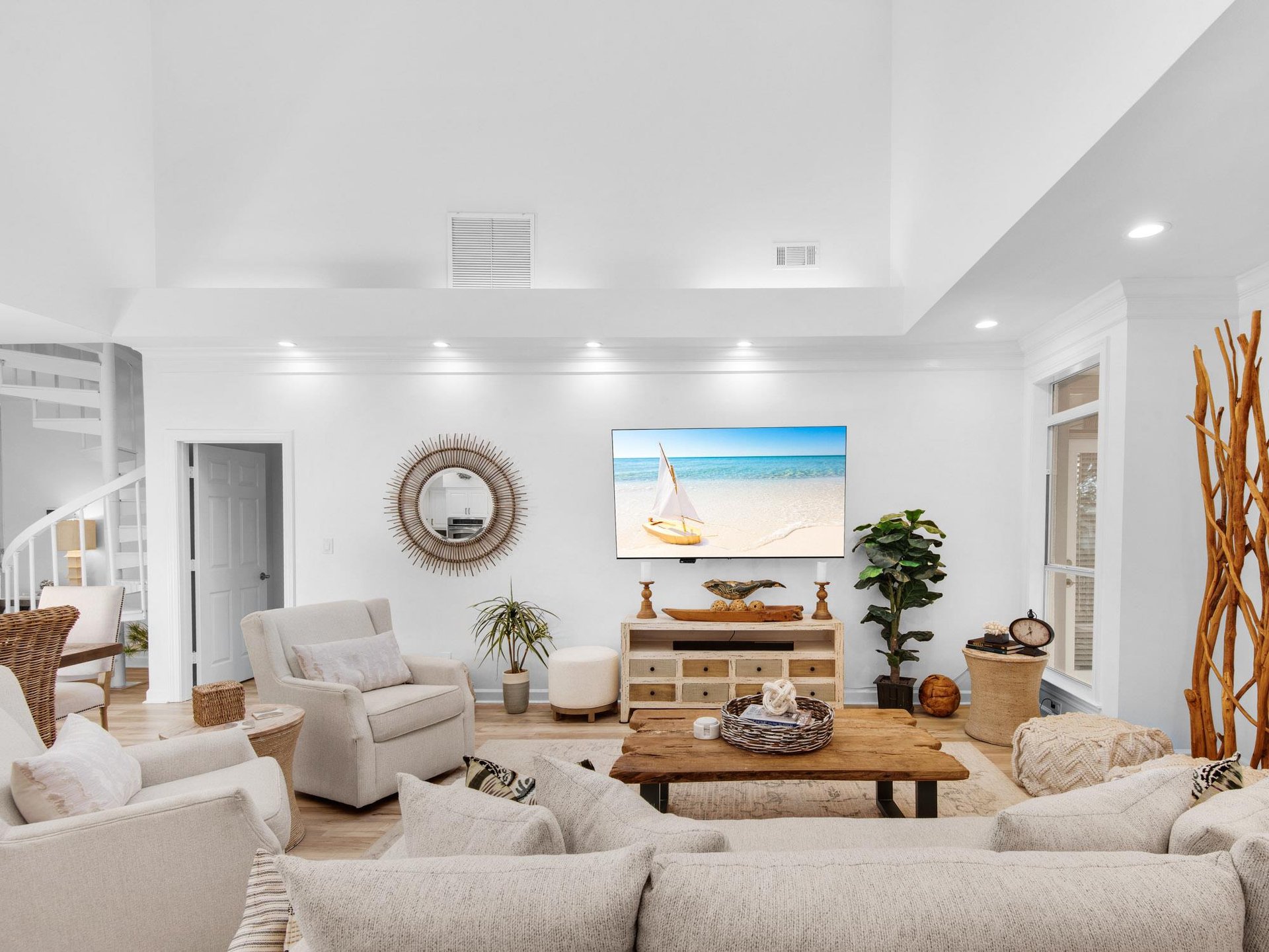 Living Area with Smart TV