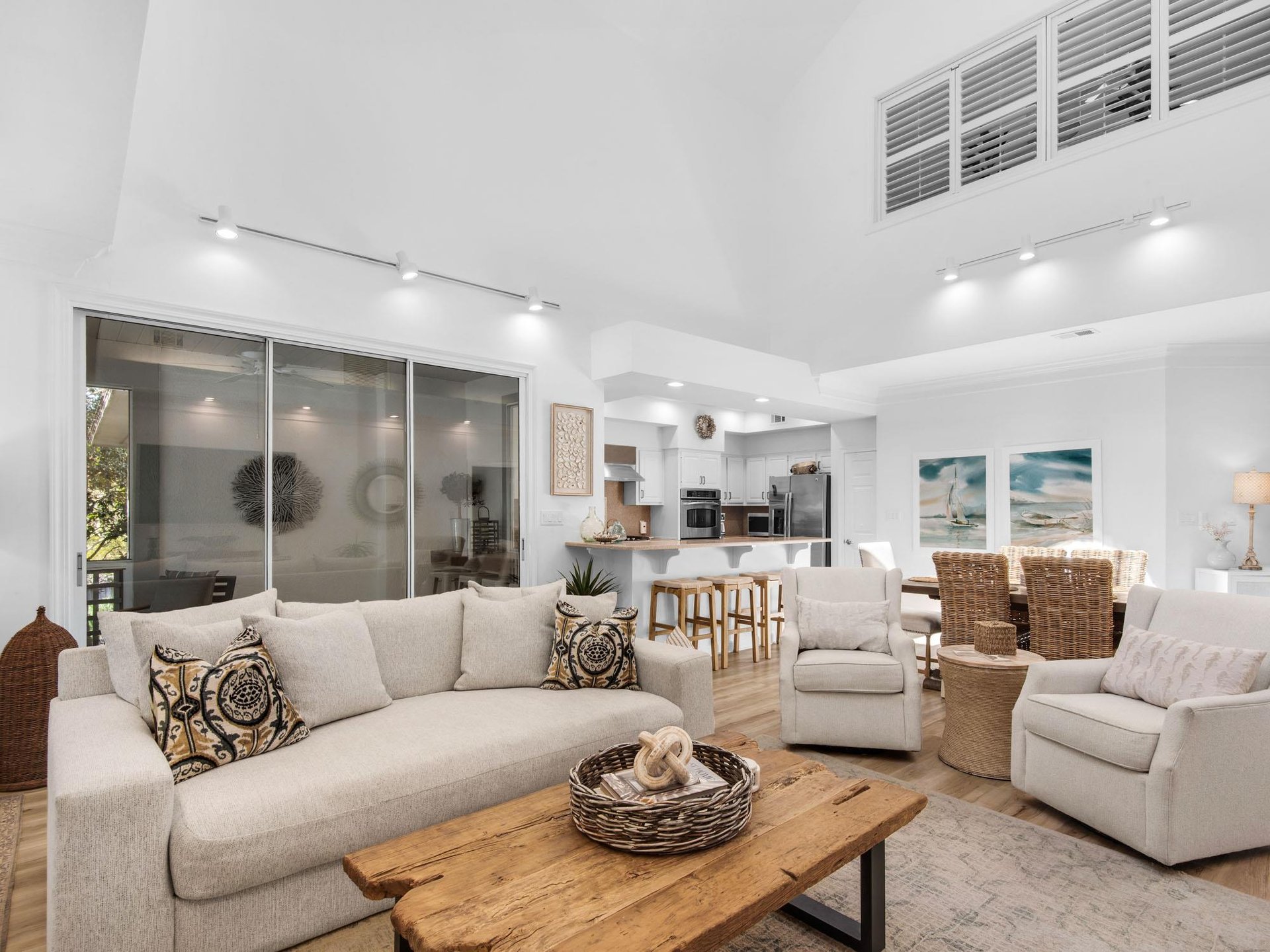 Open Living and Dining Area