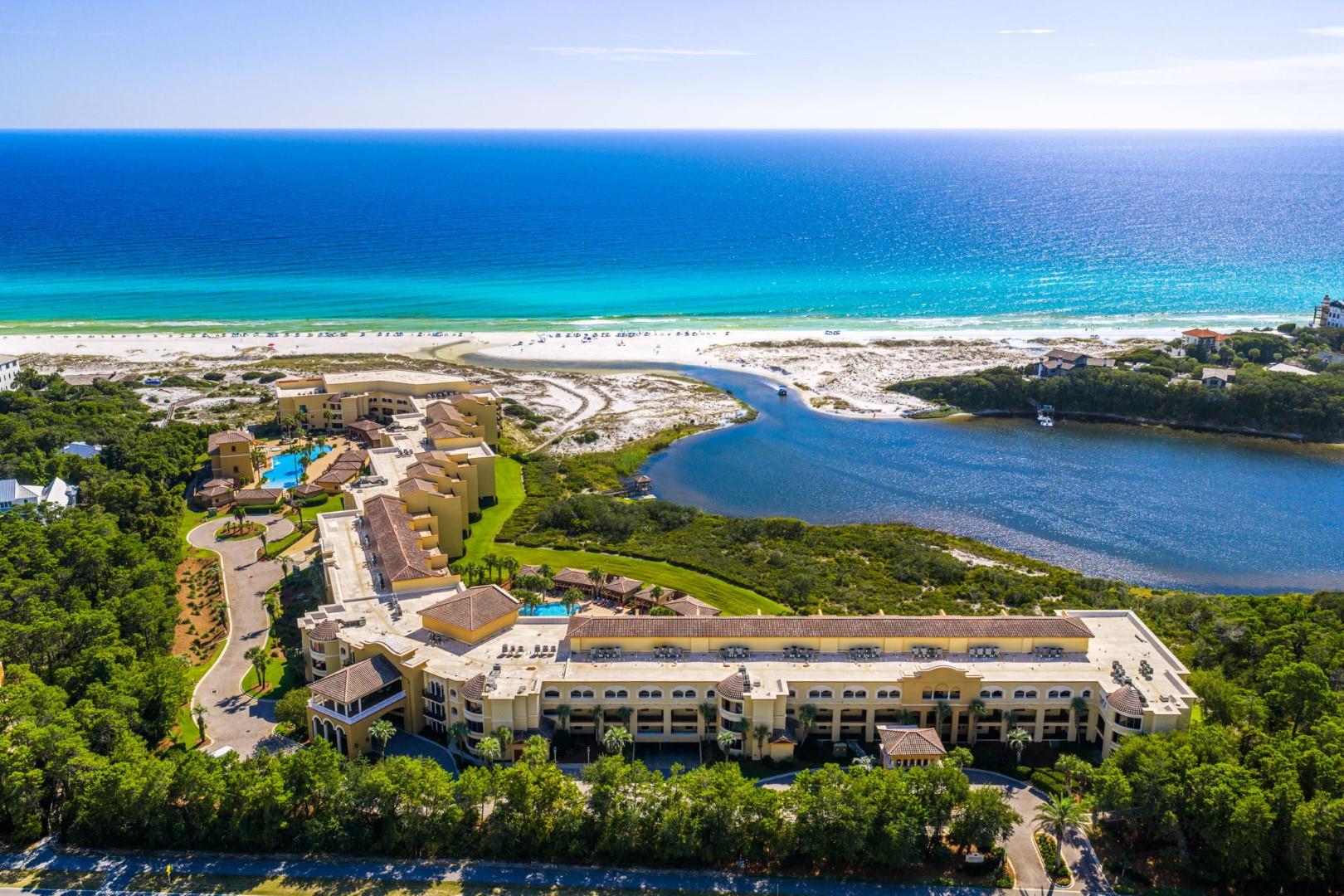 a high angle view of a beach