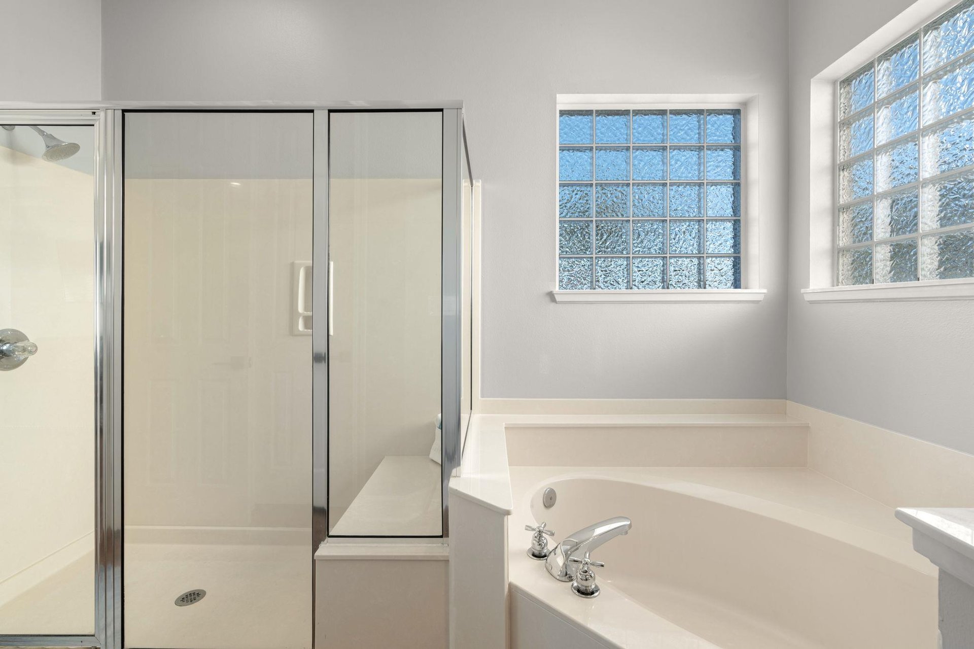 Bathroom 1 with Walk In Shower and Soaking Tub