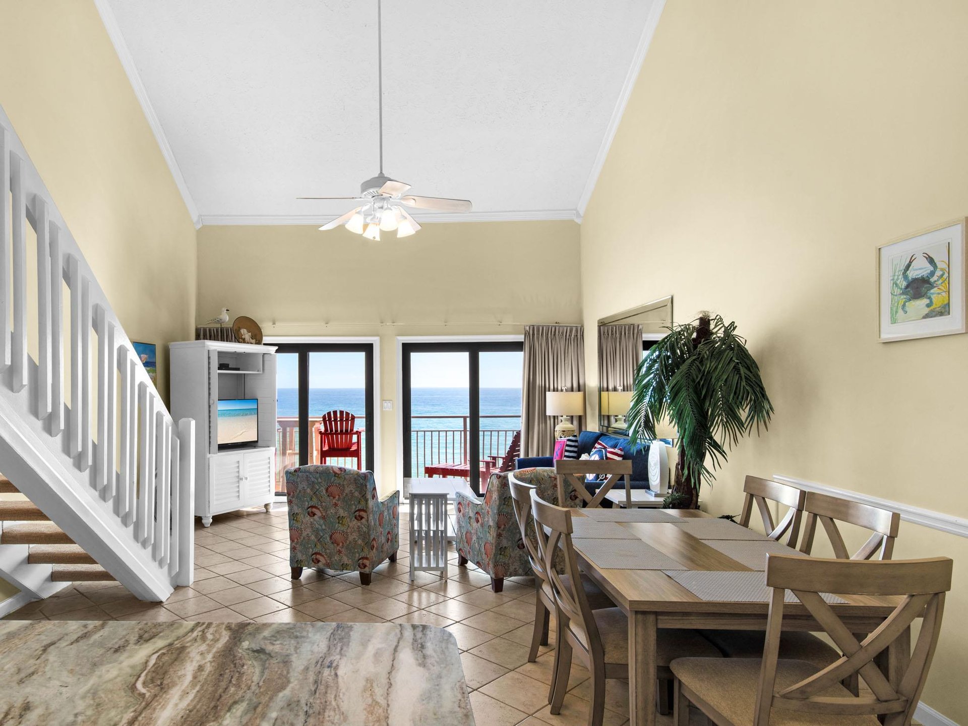 Bright coastal retreat opens to stunning gulf views