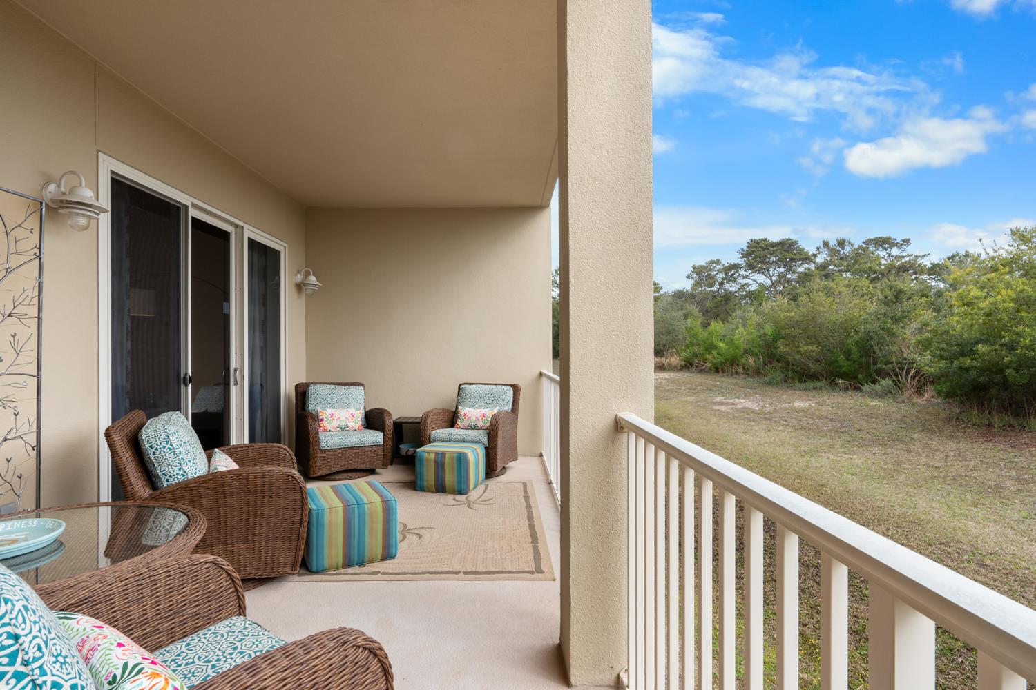 Relax and enjoy your morning coffee or evening drinks on the spacious patio.