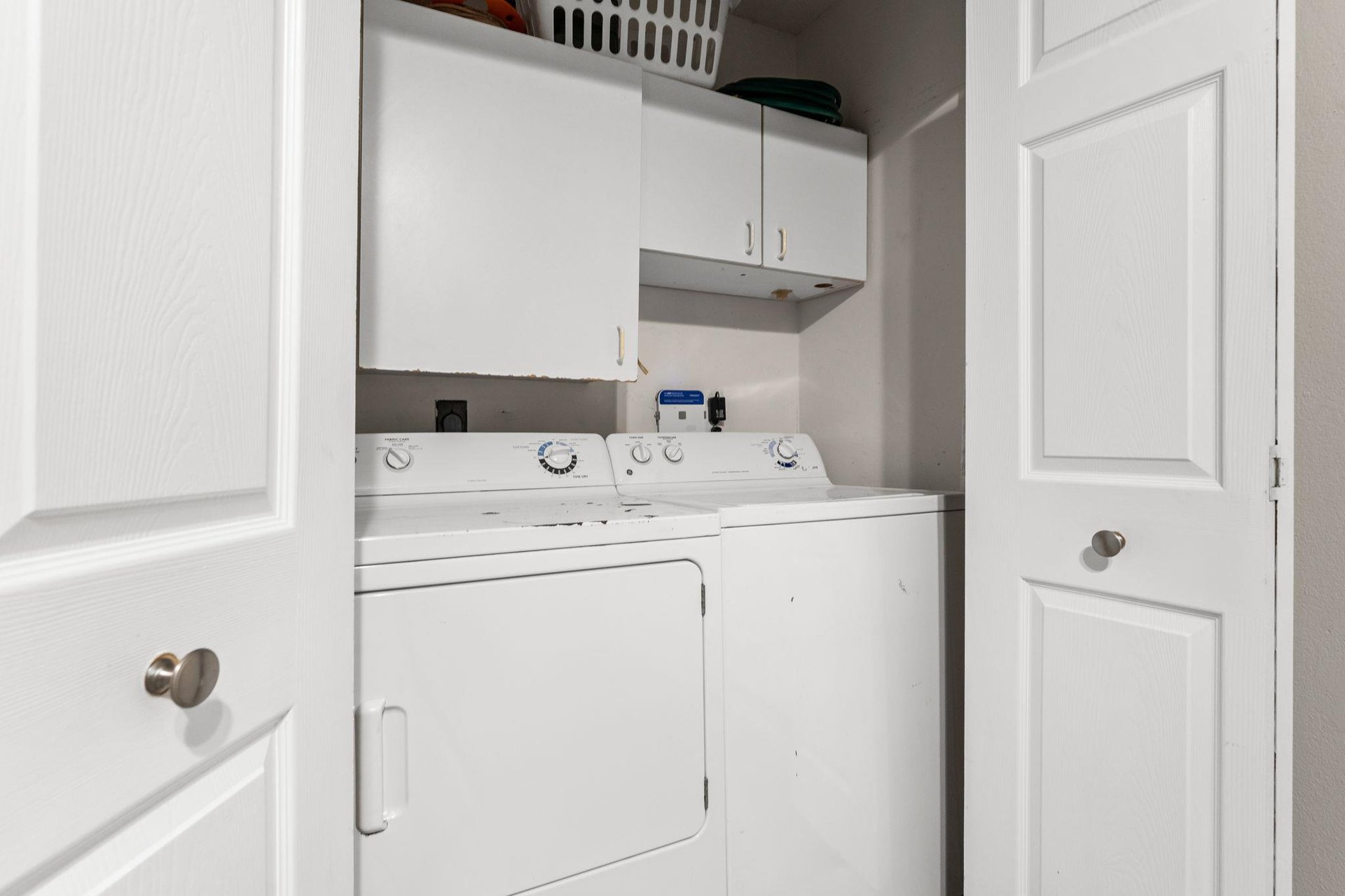 Enjoy the convenience of a private laundry closet located in the garage