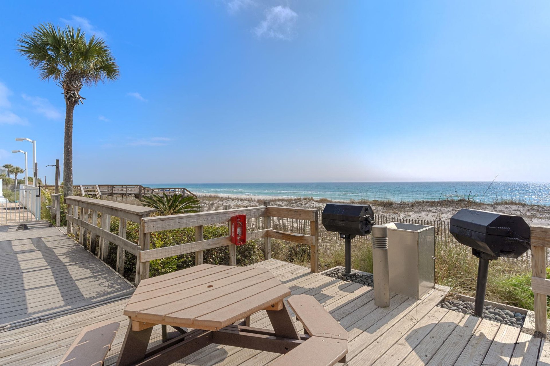 Community beachfront BBQ deck.