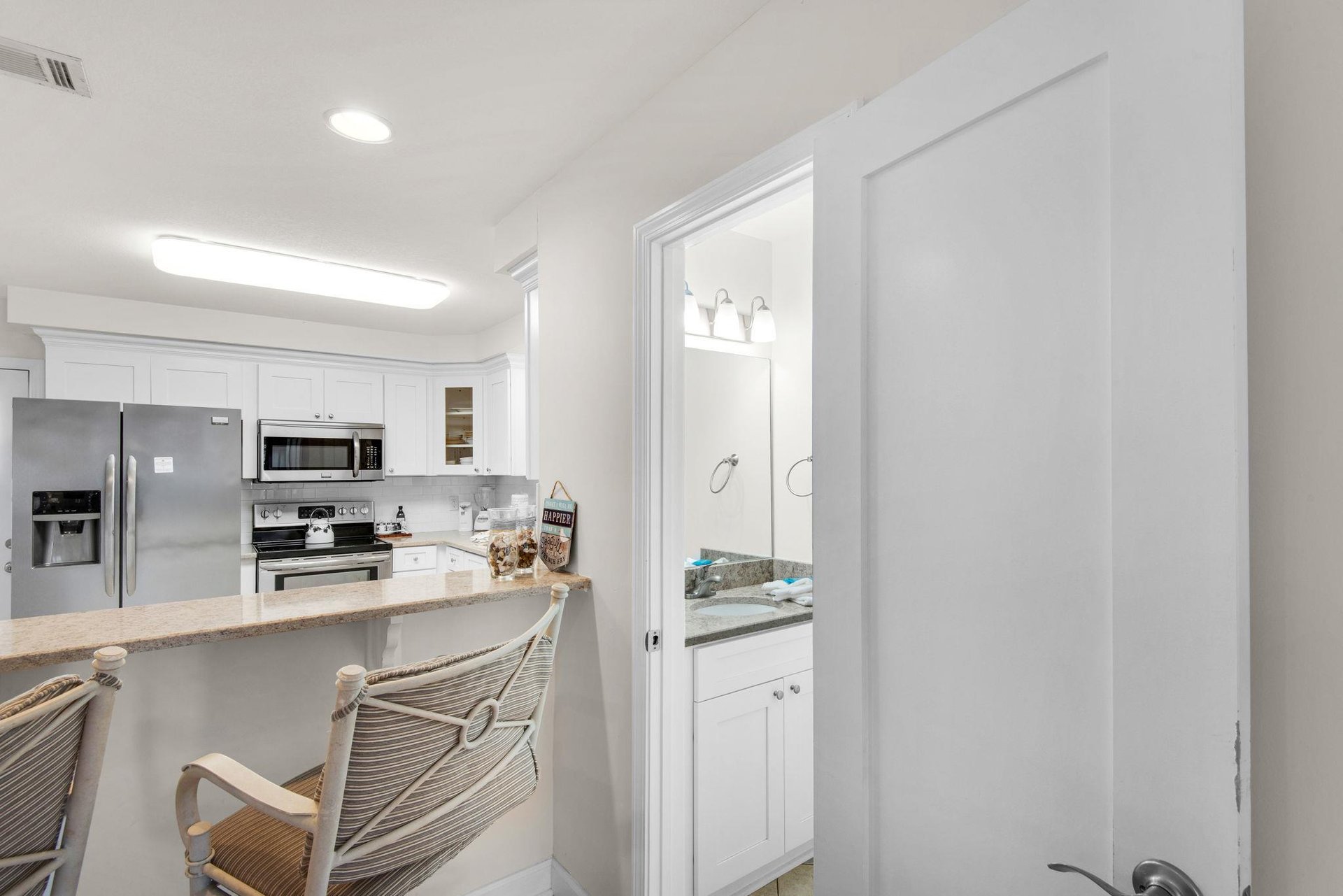 A half bath is conveniently located near the kitchen