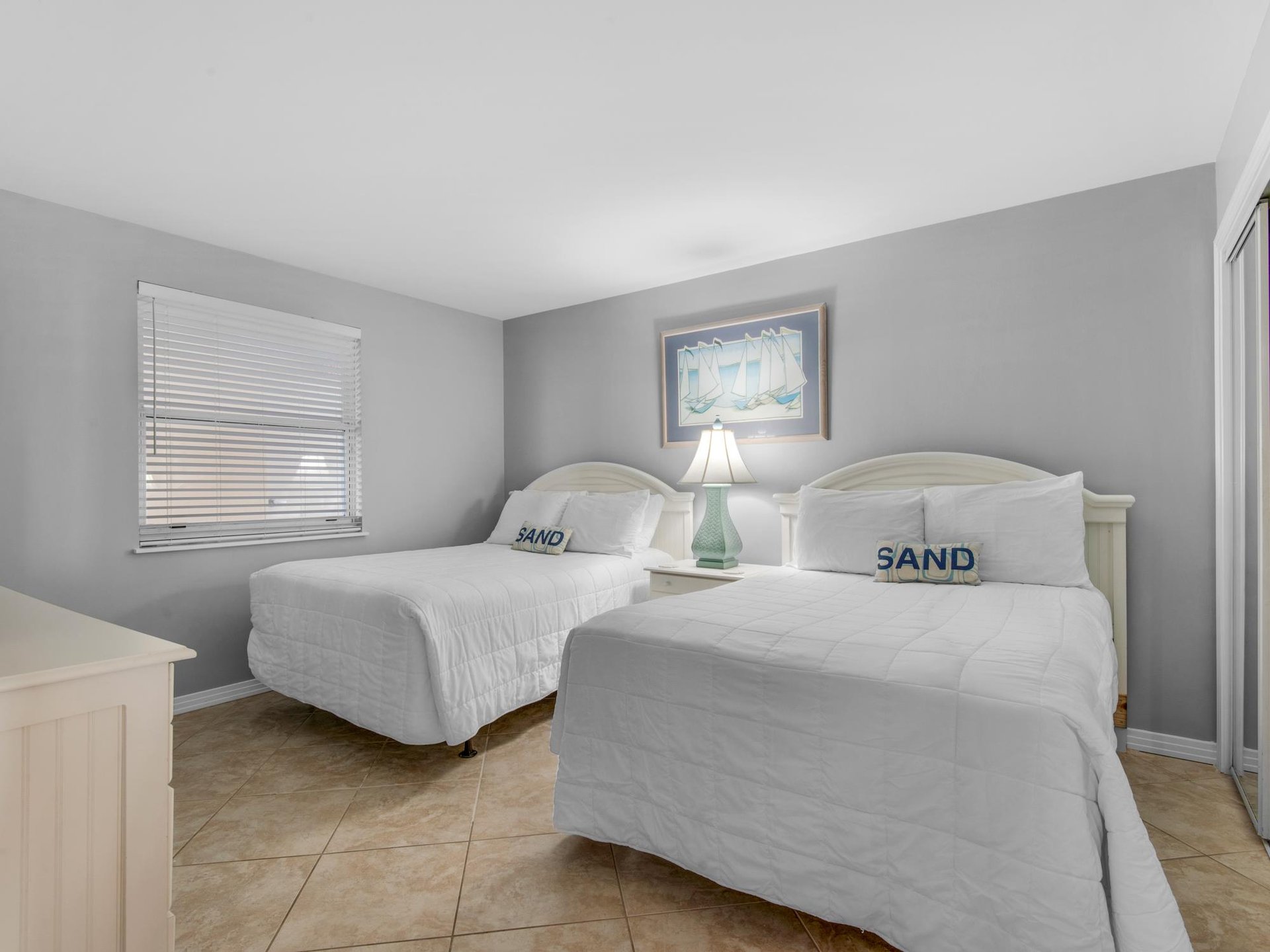 Bedroom 2 with 2 Double Beds