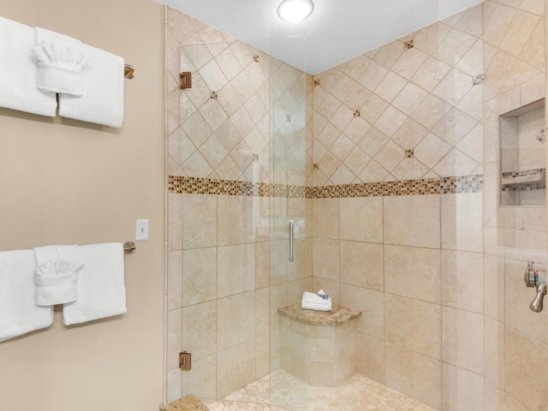 WalkIn Shower in Bathroom 1