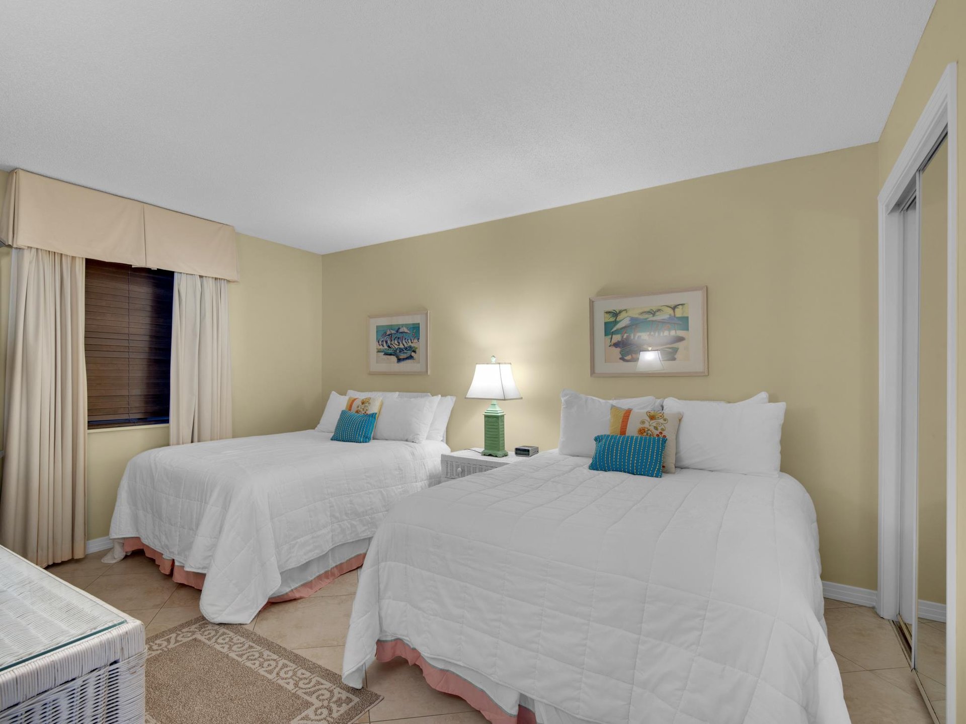 Bedroom 2 with 2 Double Beds