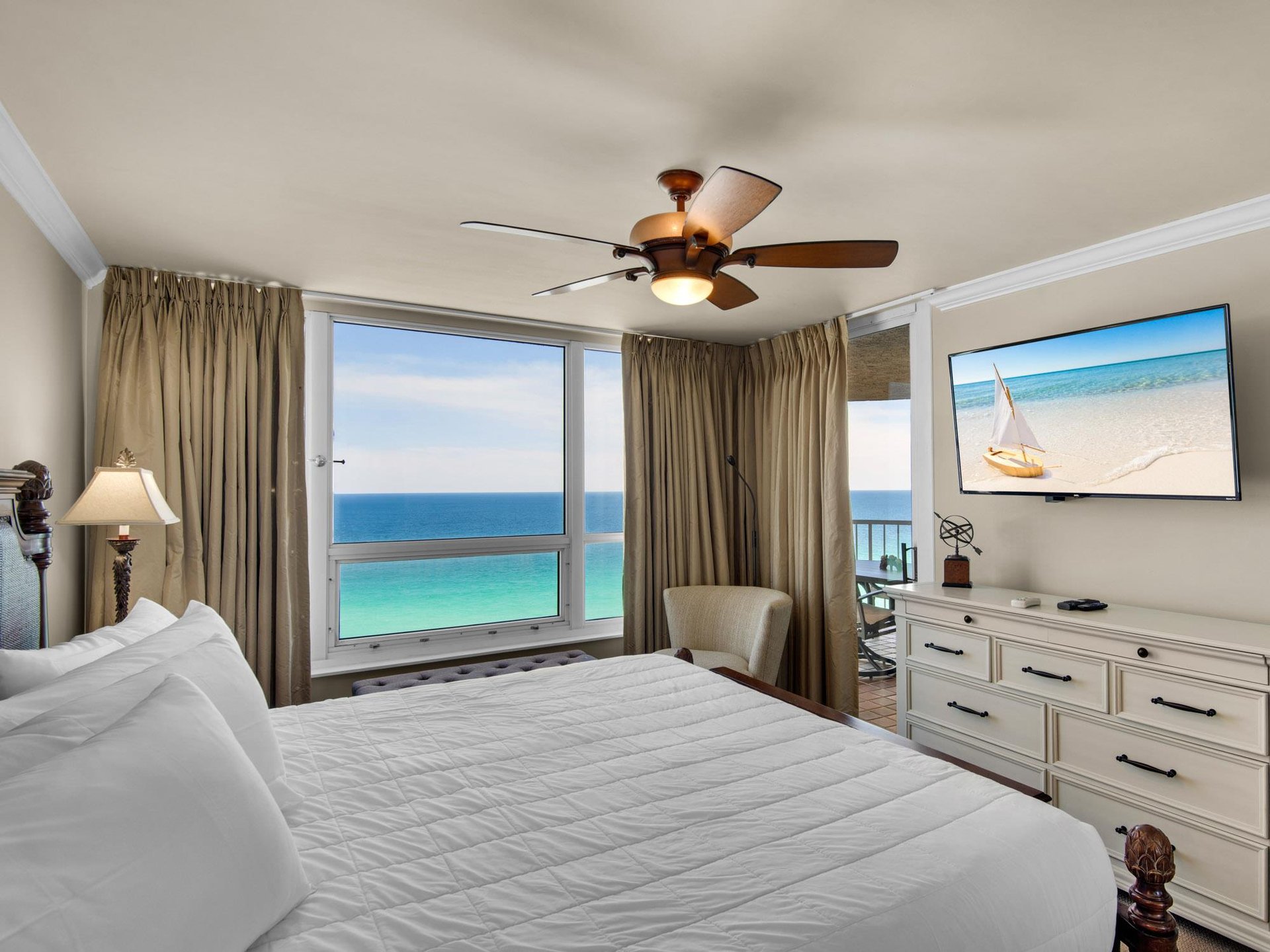 Bedroom 1 with Stunning Gulf Views