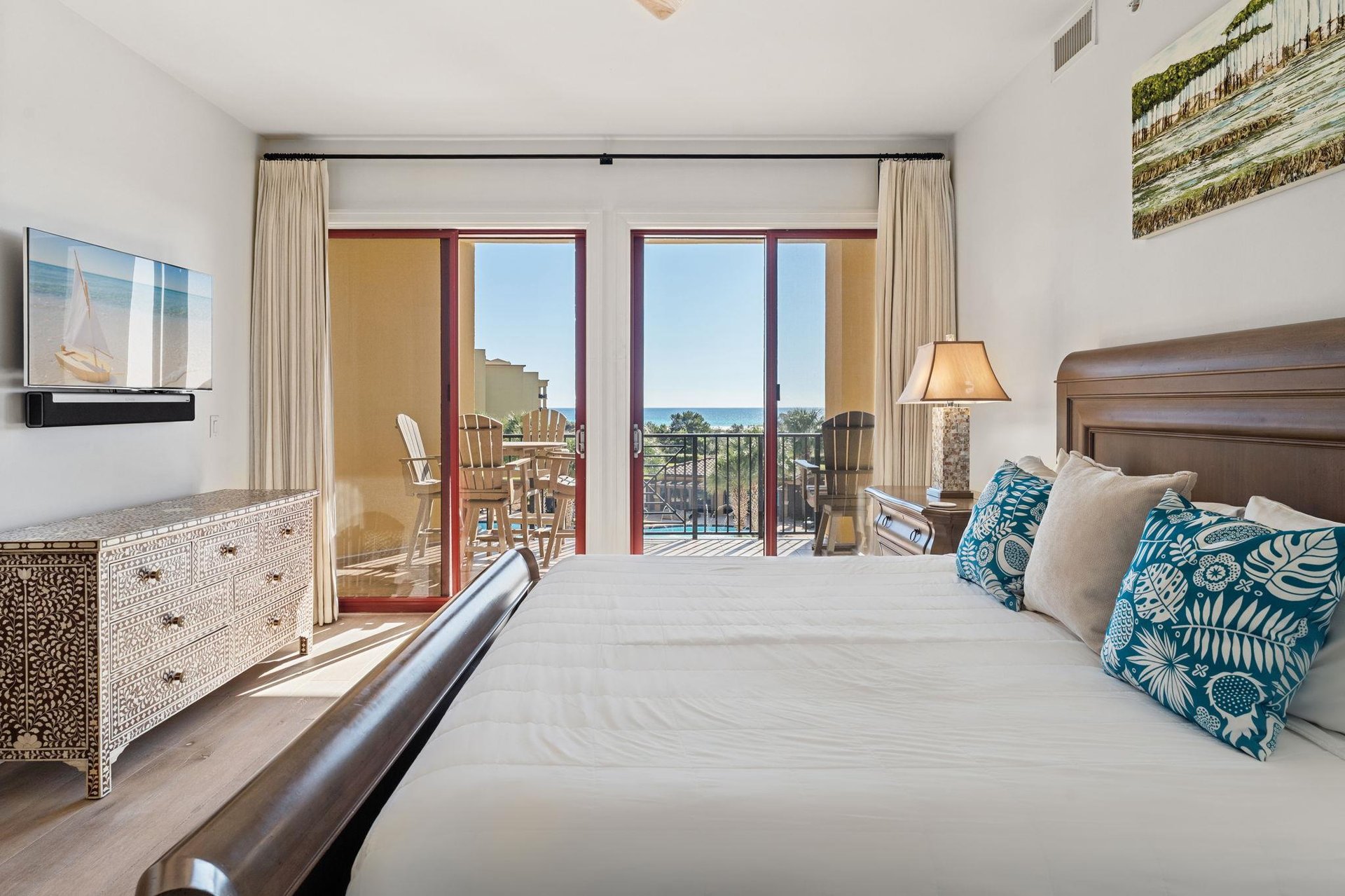 Wake up to stunning views from the private balcony, where crisp morning air and peaceful scenery create the perfect start to your day.