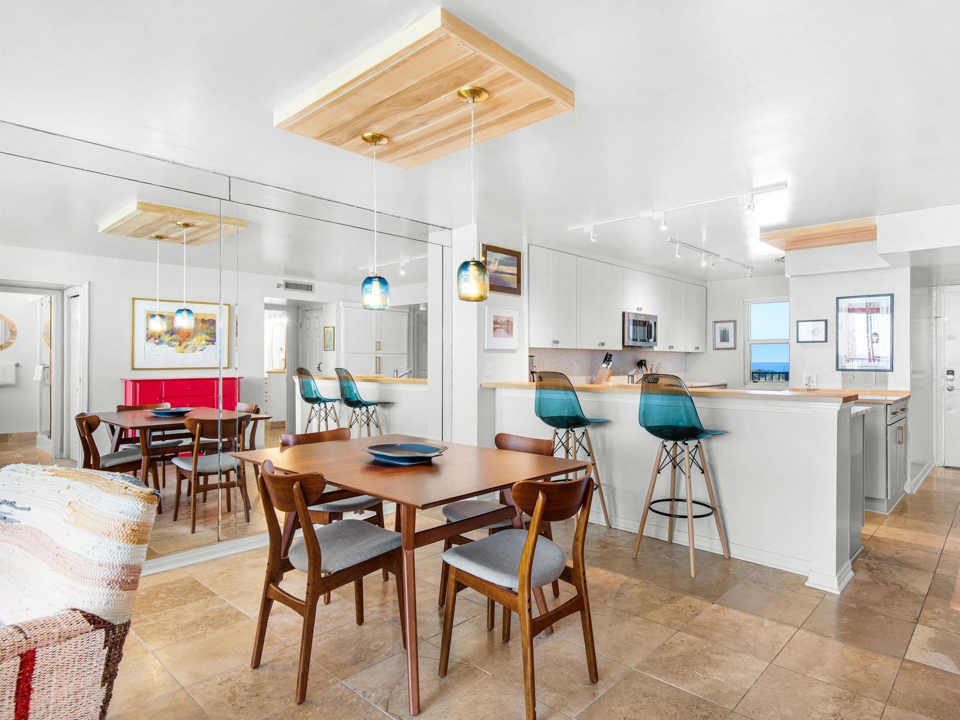 Dining Table and Bar Seating