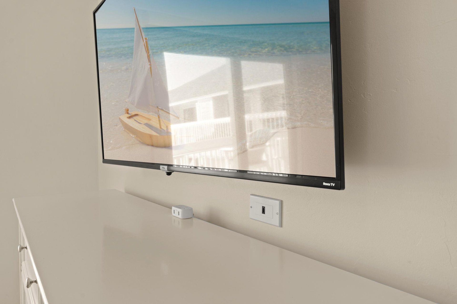 Convenient charging ports in Bedroom 1 and throughout unit