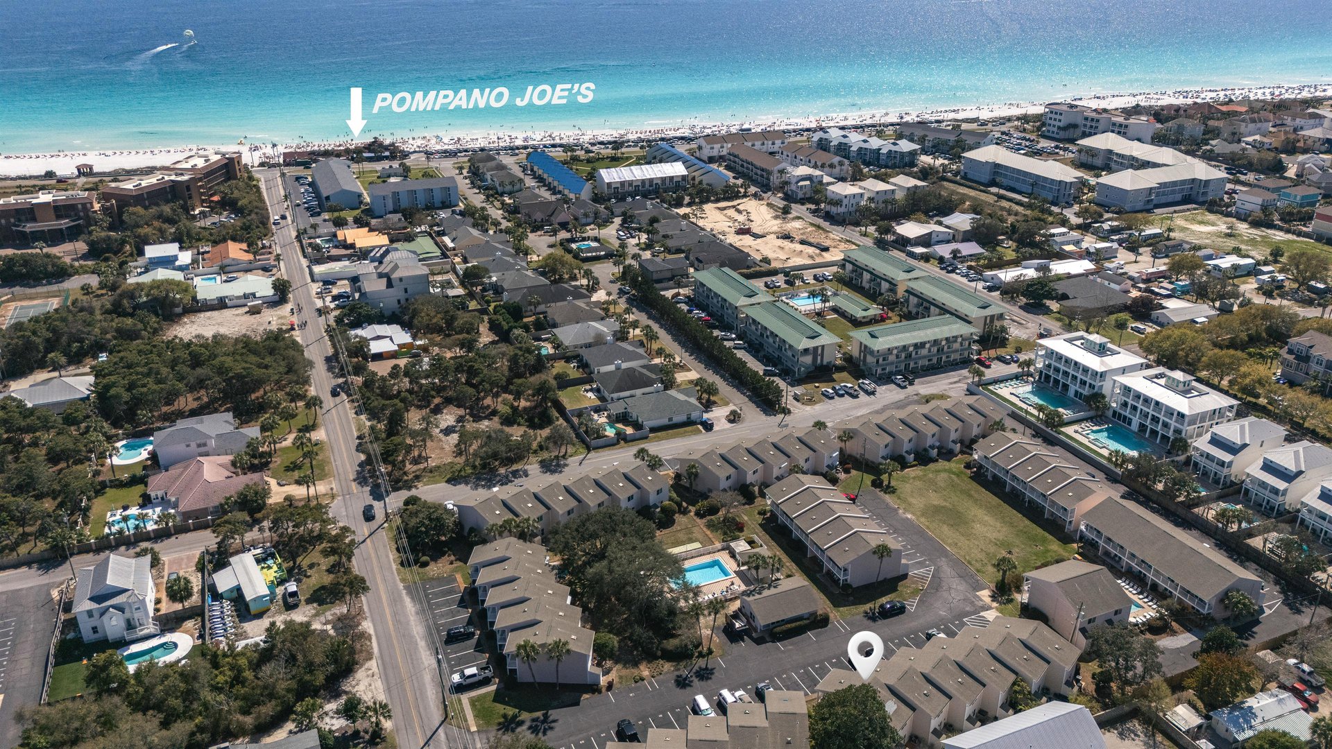 Coastal community with pristine white sand beaches and turquoise waters just minutes away from local dining and shops.