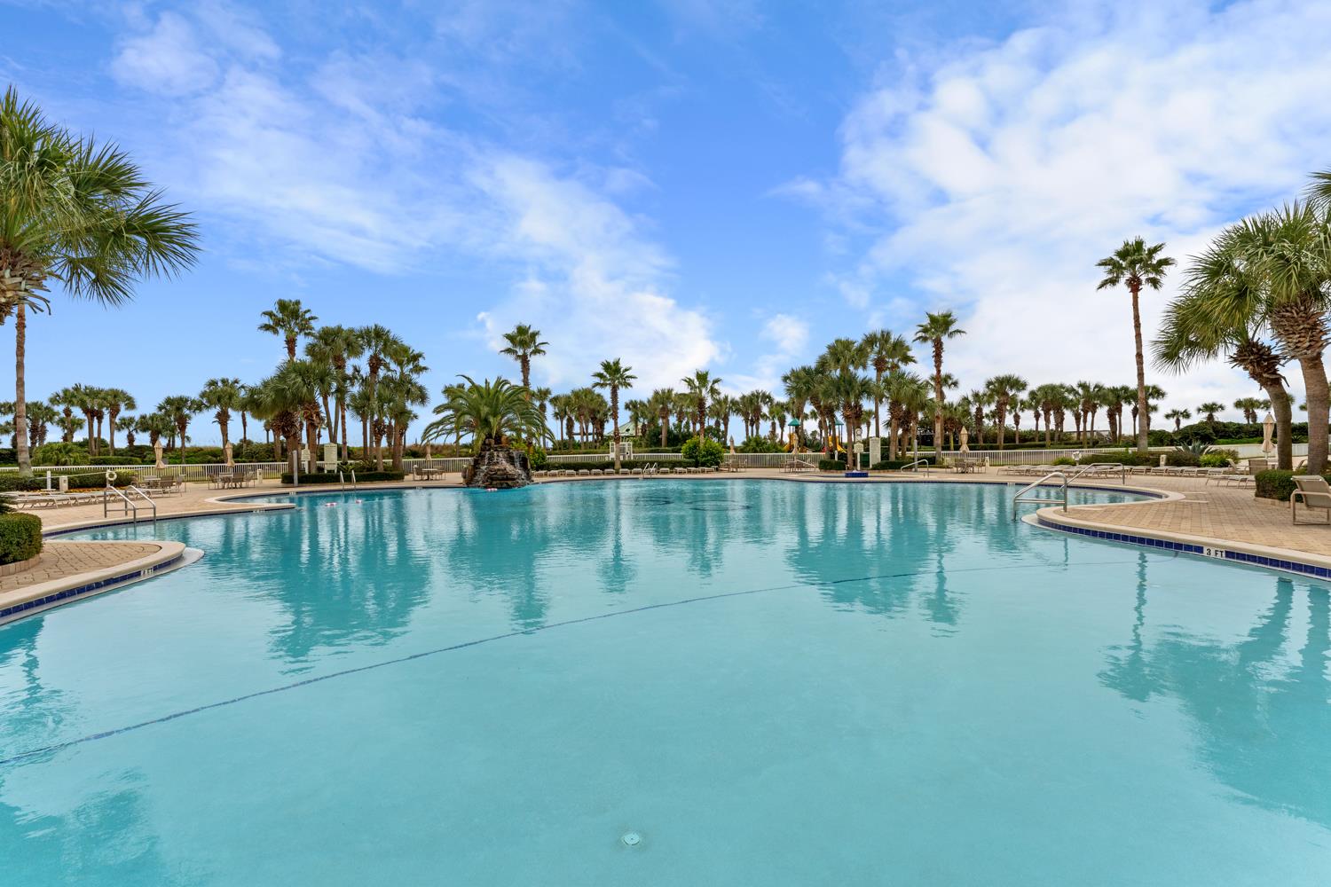 Make a splash the large lagoon pool with plenty of loungers to sunbathe in