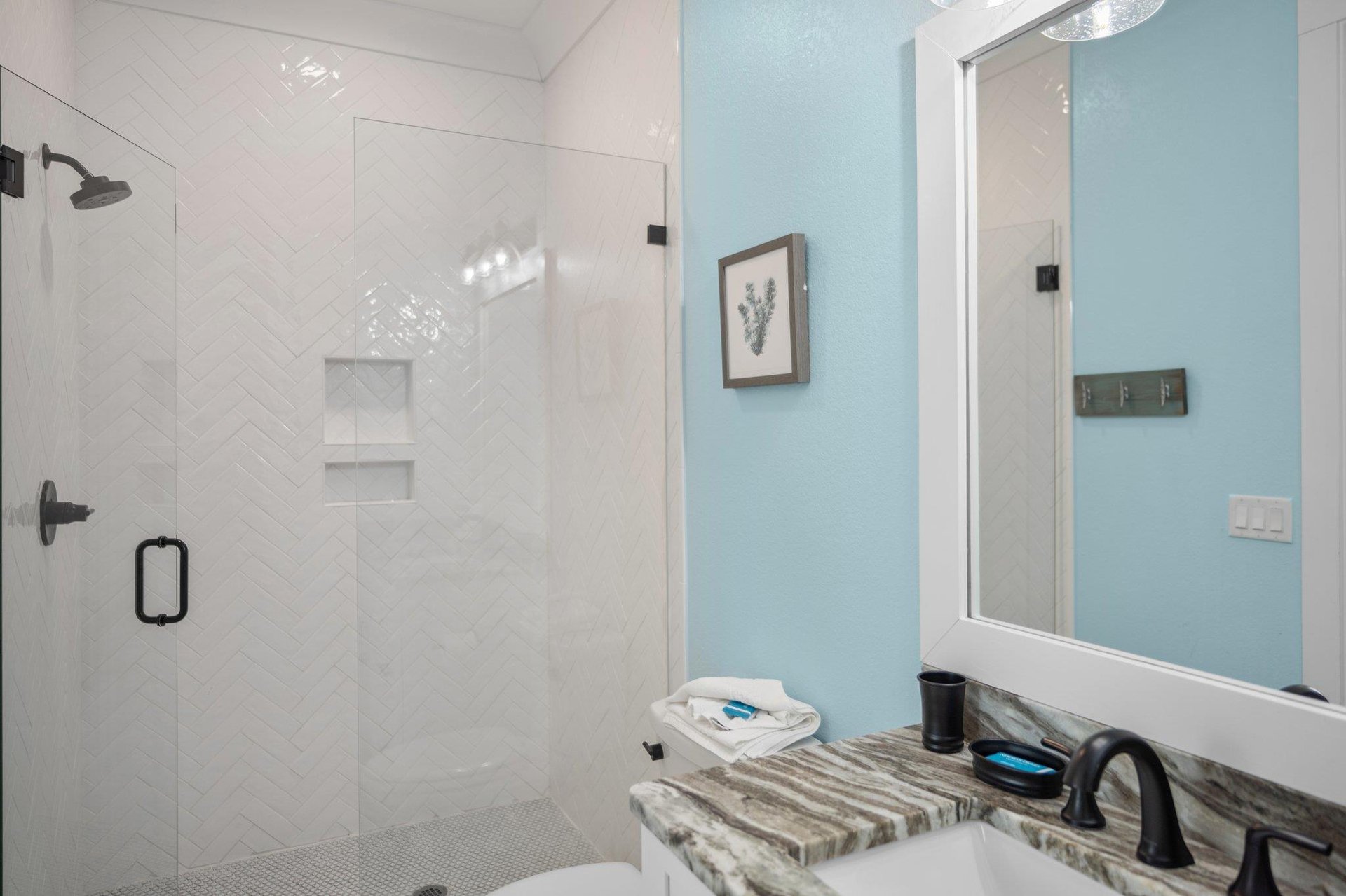 WalkIn Shower in Bathroom 1