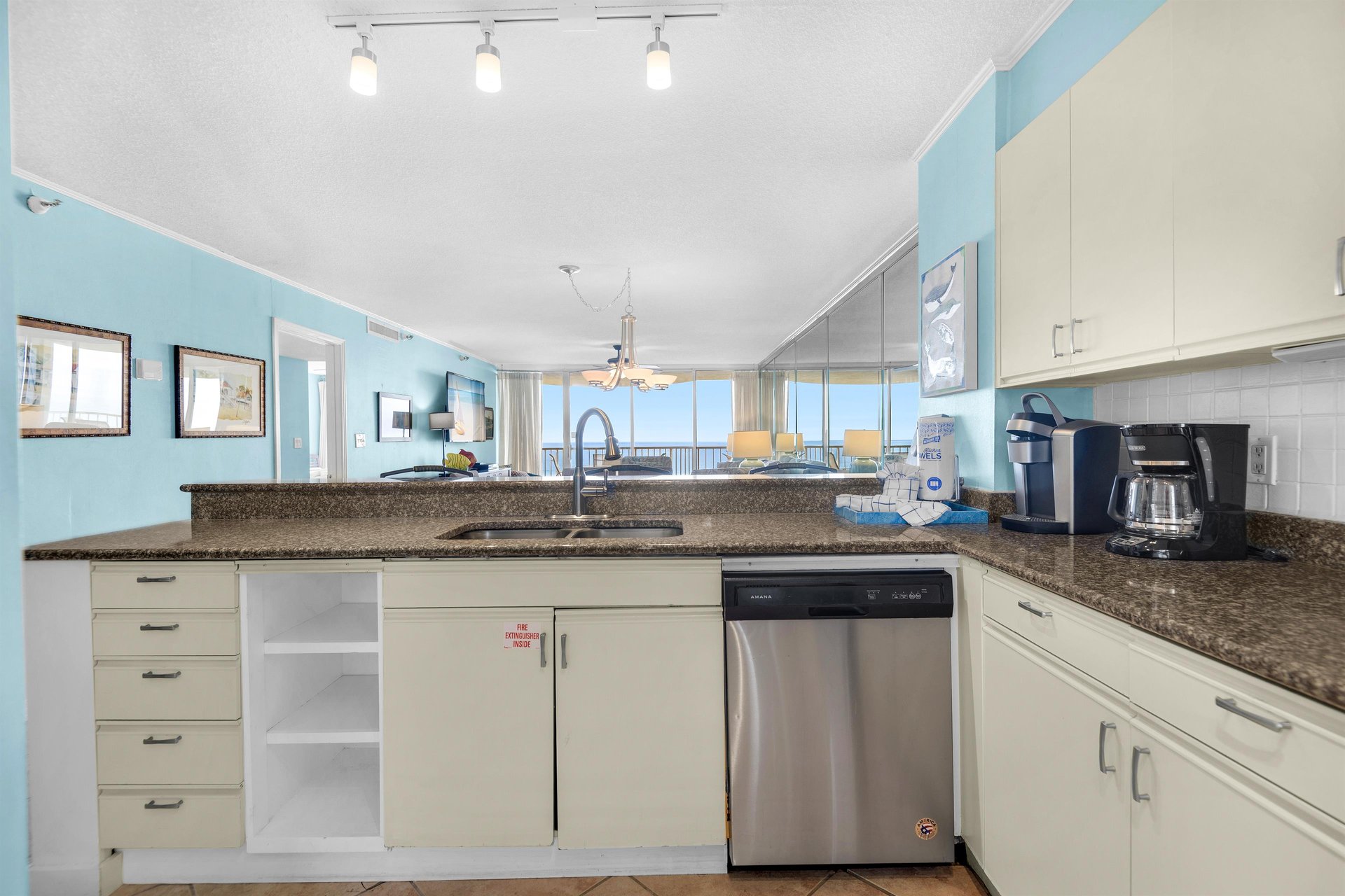 Kitchen open to Living Area