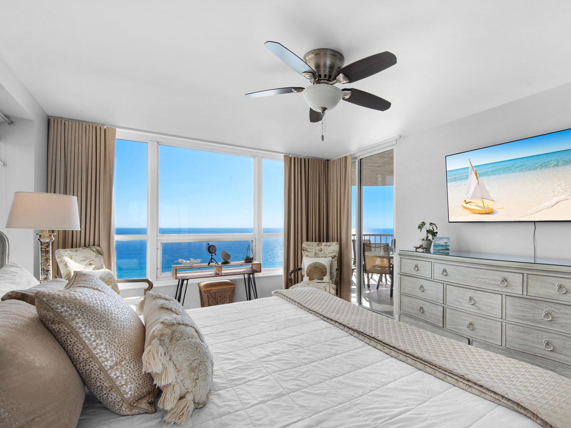 Bedroom 1 with Flat Screen TV