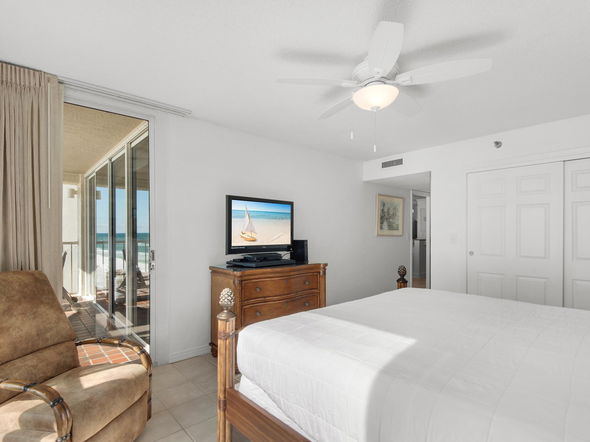 Bedroom 1 with Flat Screen TV