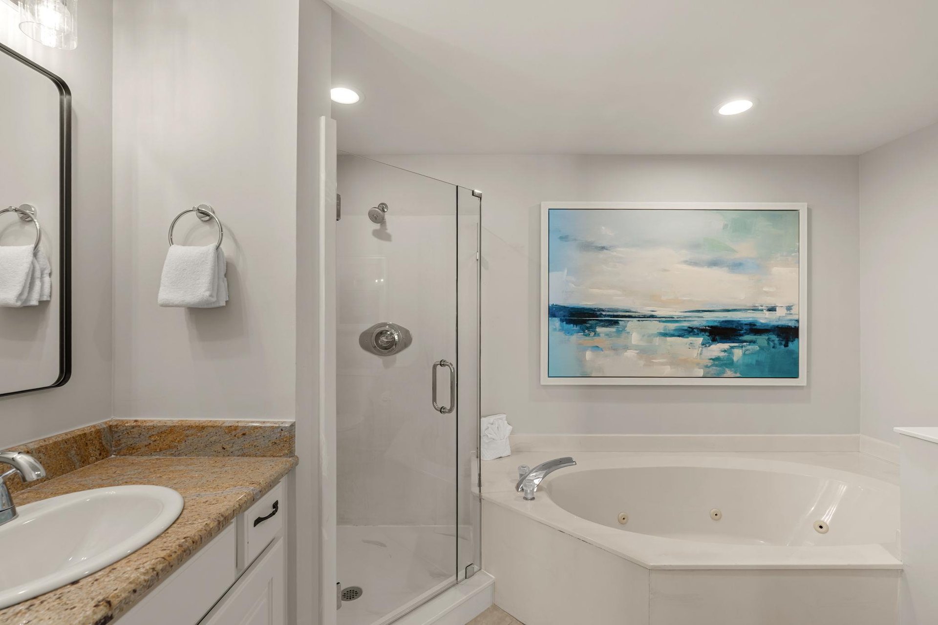 Unwind in your spalike bathroom.