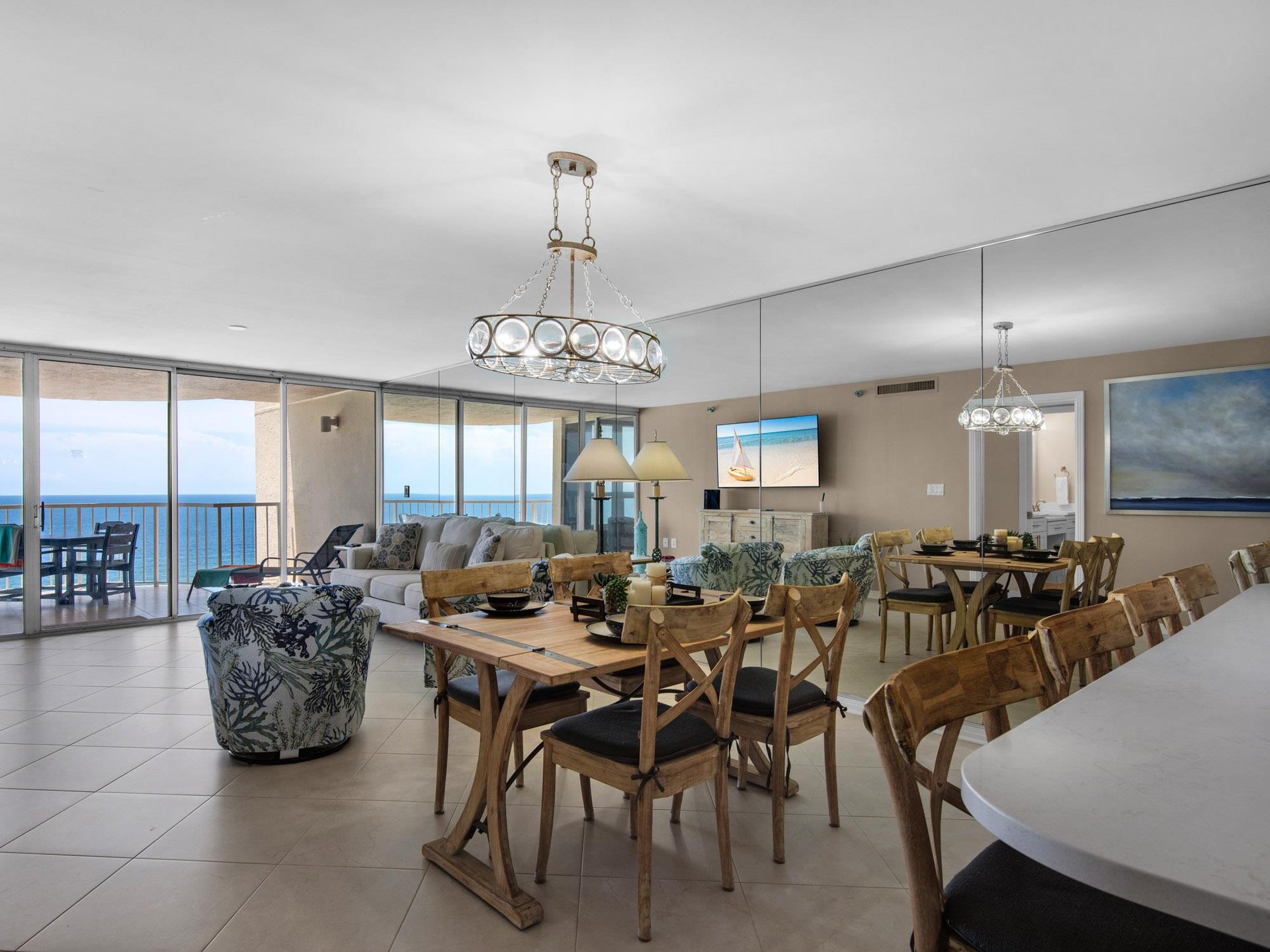 Open Kitchen, Dining and Living Area