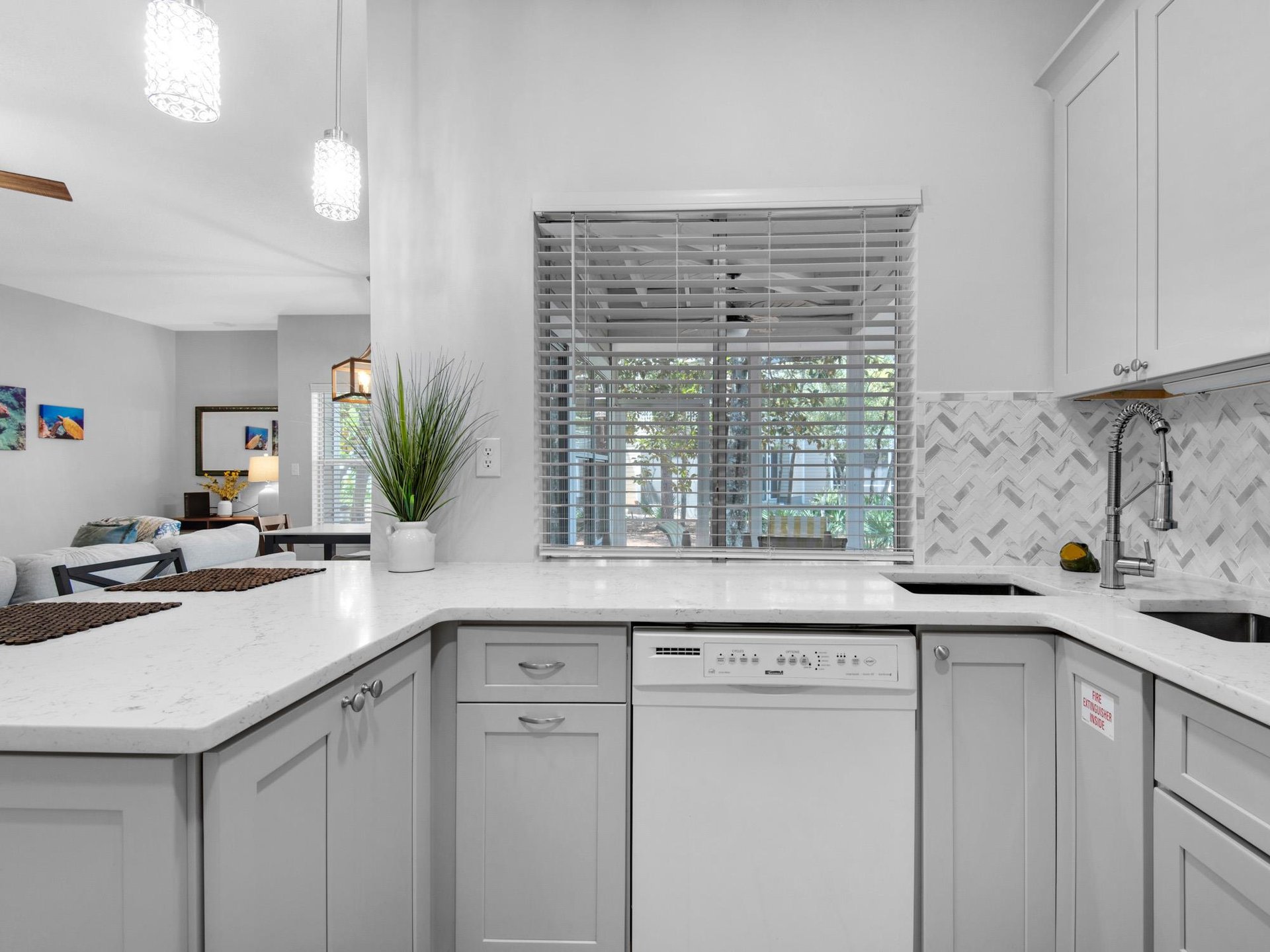 Kitchen with Pass Through Window