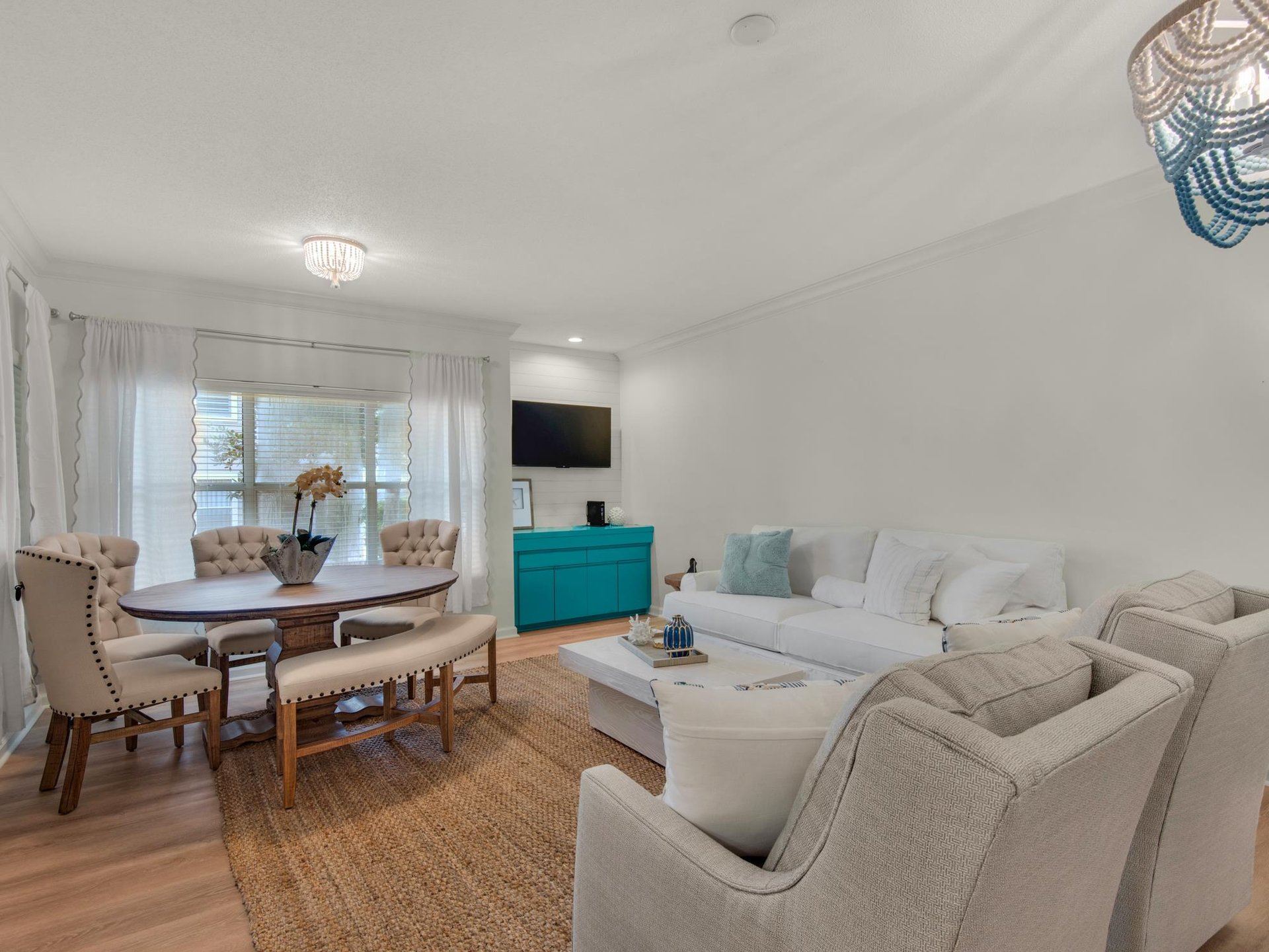 Open Living and Dining Area