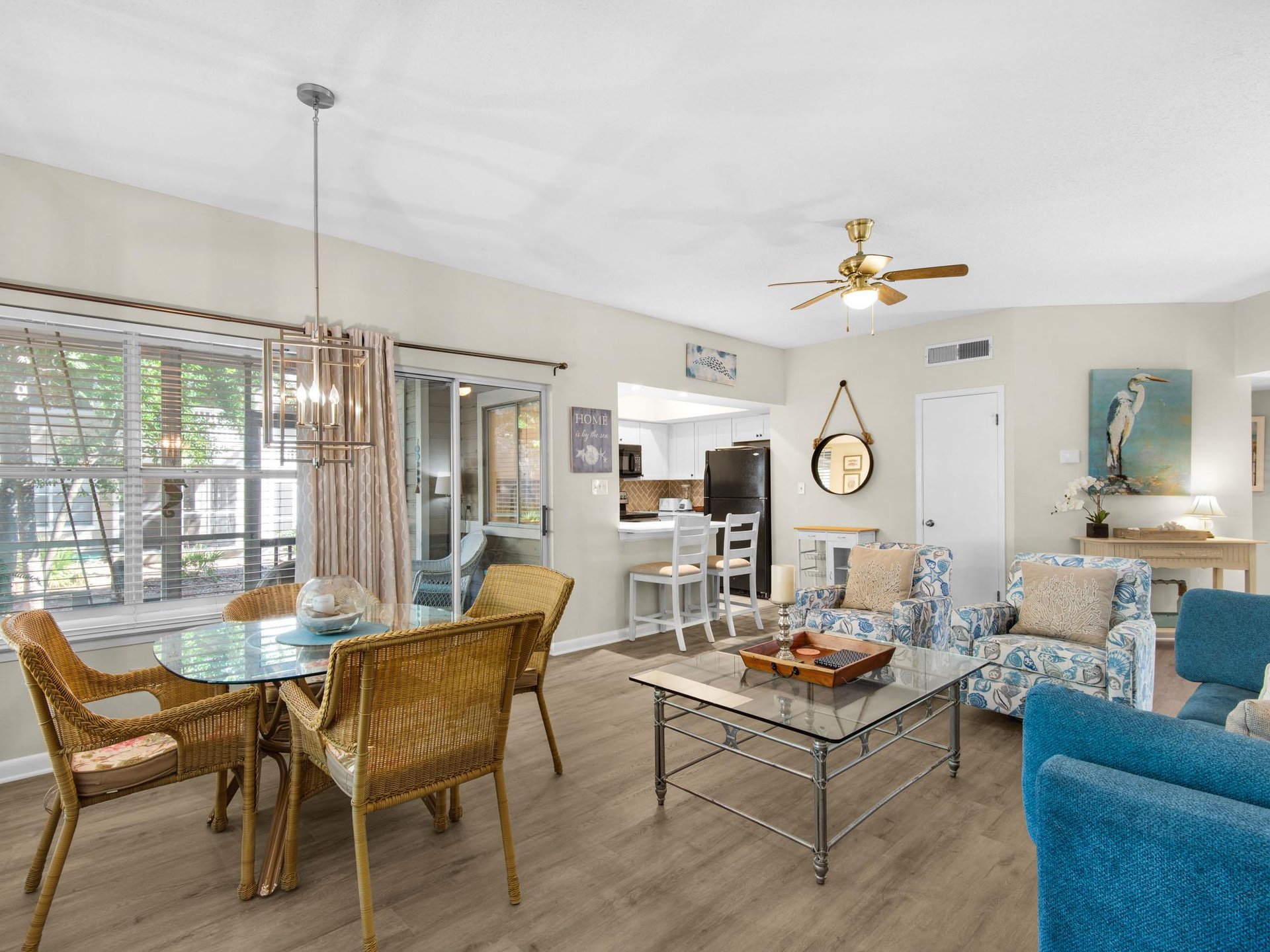 Open Living and Dining Area