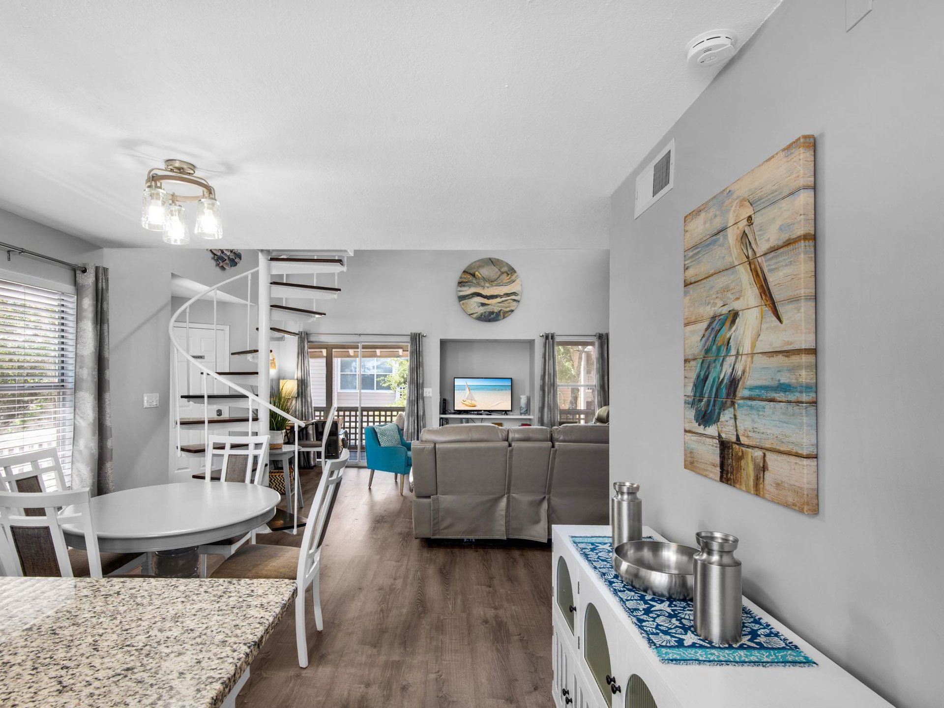 Open Living and Dining Area