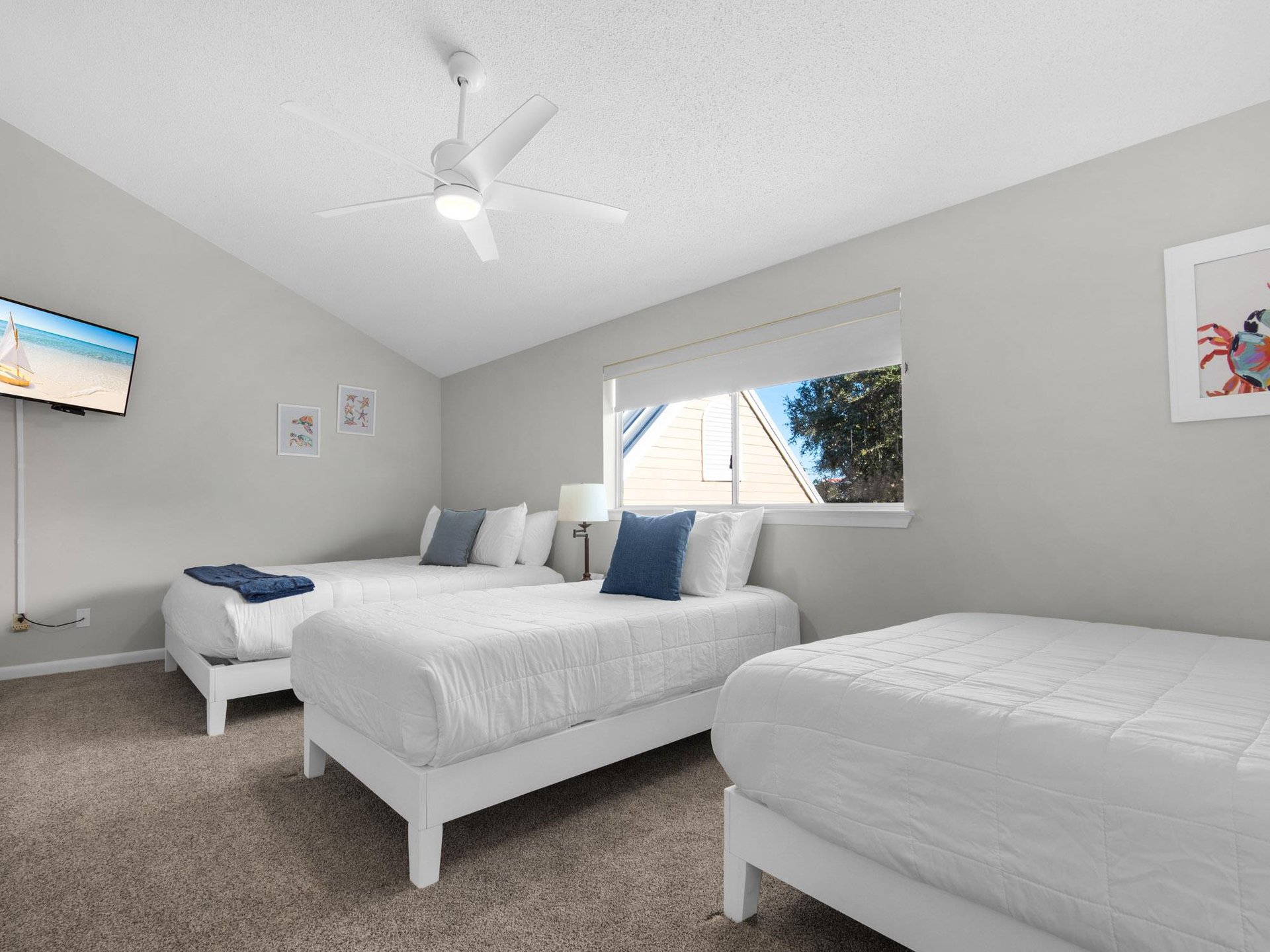 Bedroom 3 With Queen, Double and Twin Beds