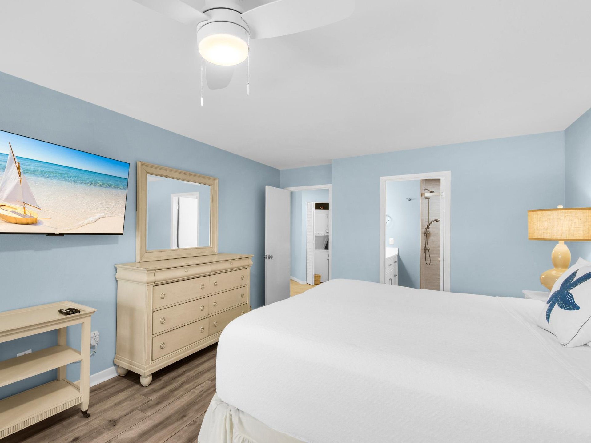 Bedroom 1 with Flat Screen TV