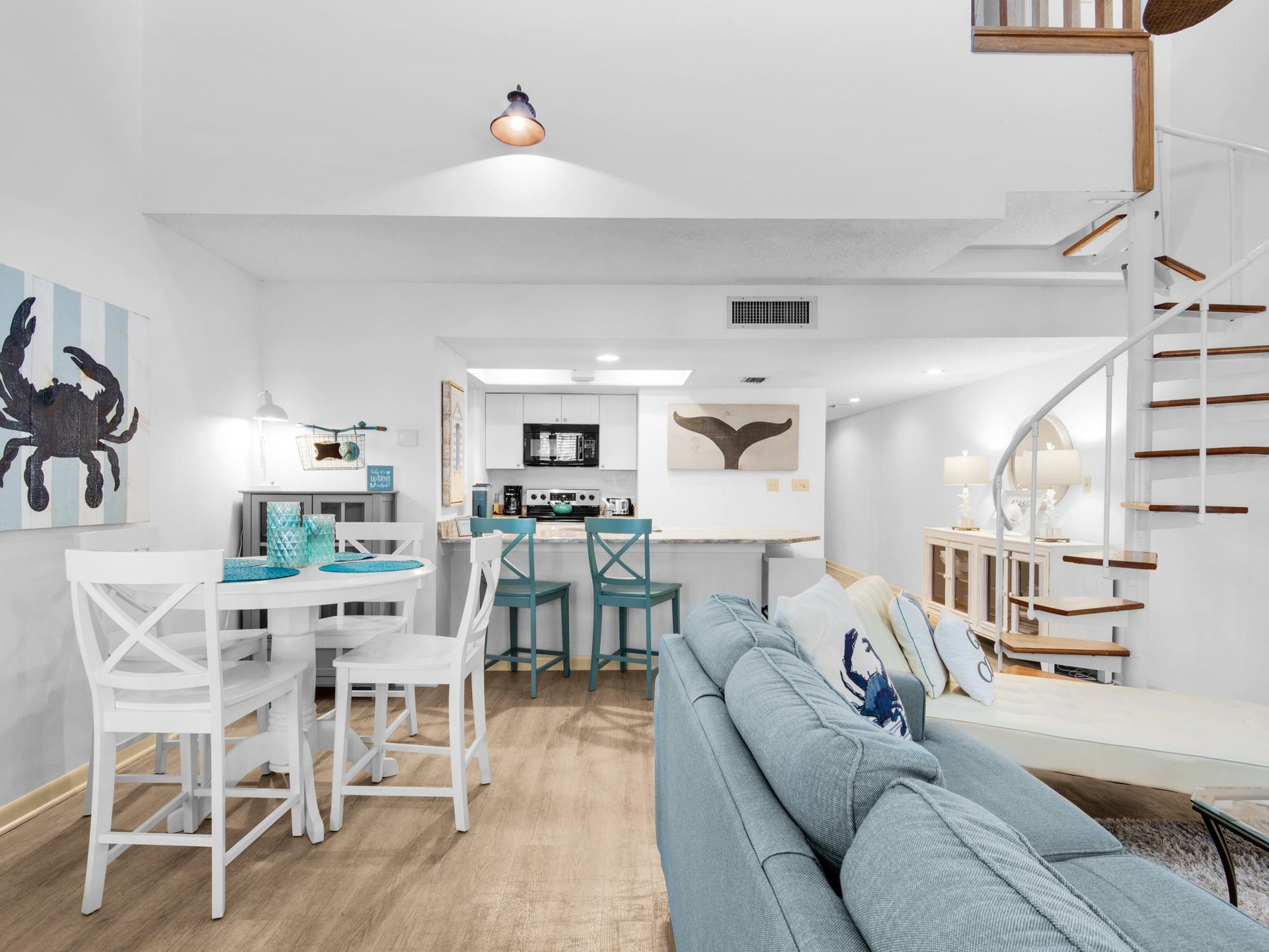 Open Living and Dining Area