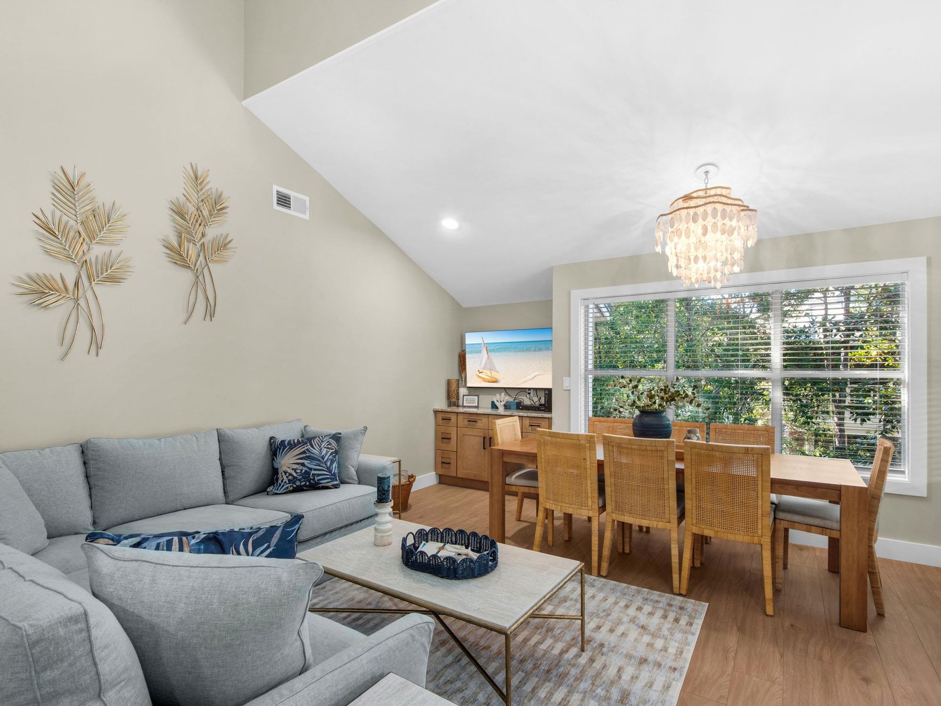 Open Living and Dining Area