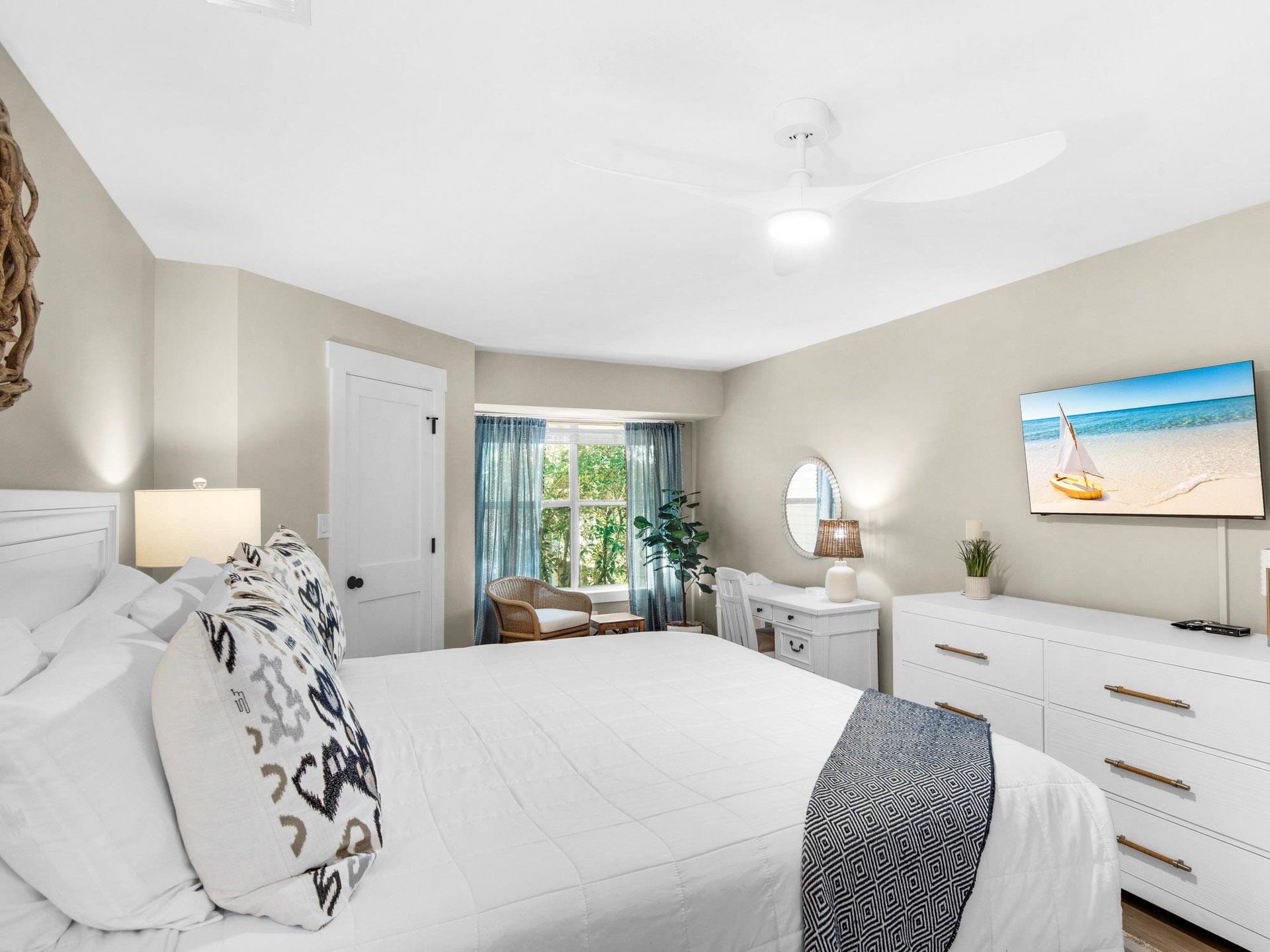 Bedroom 1 with Flat Screen TV