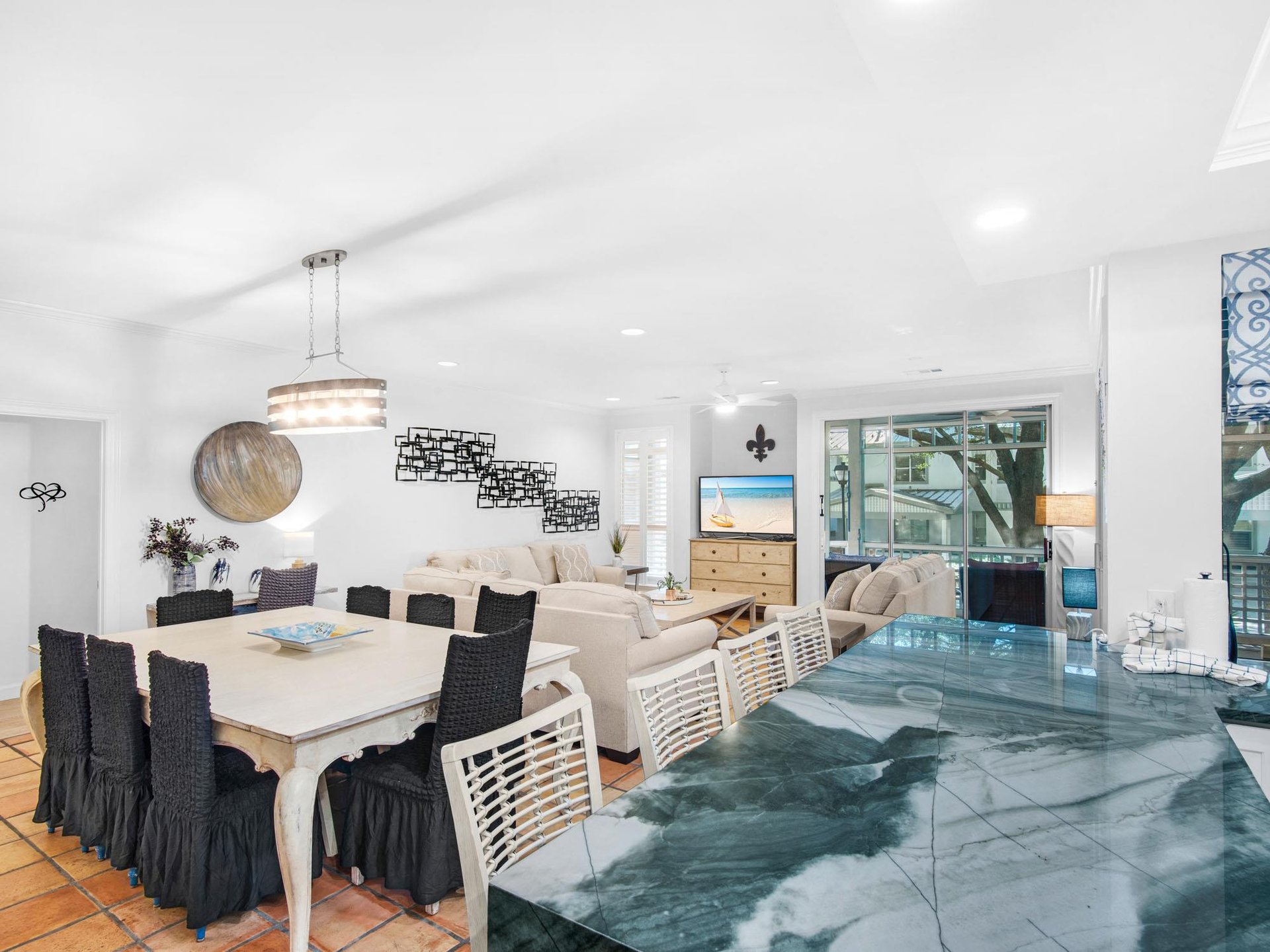 Open Living and Dining Area