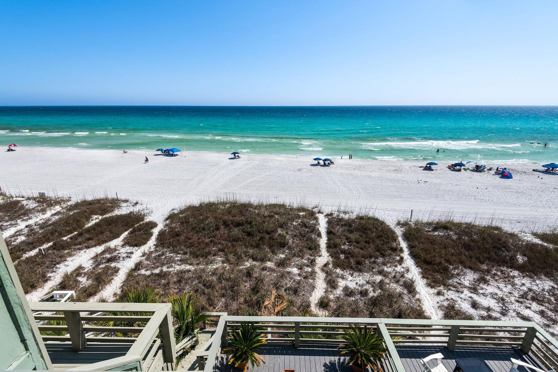 Beach and Gulf Views from Bedroom 1 Balcony
