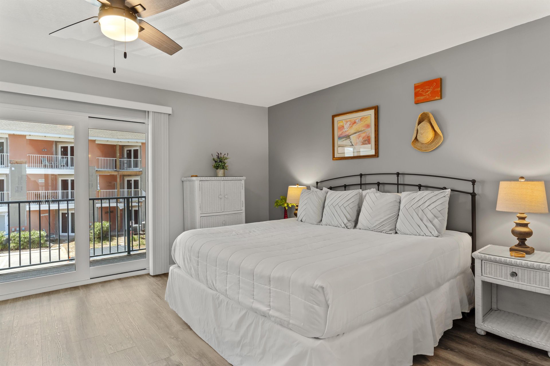 Bedroom 1 with King Bed and Balcony