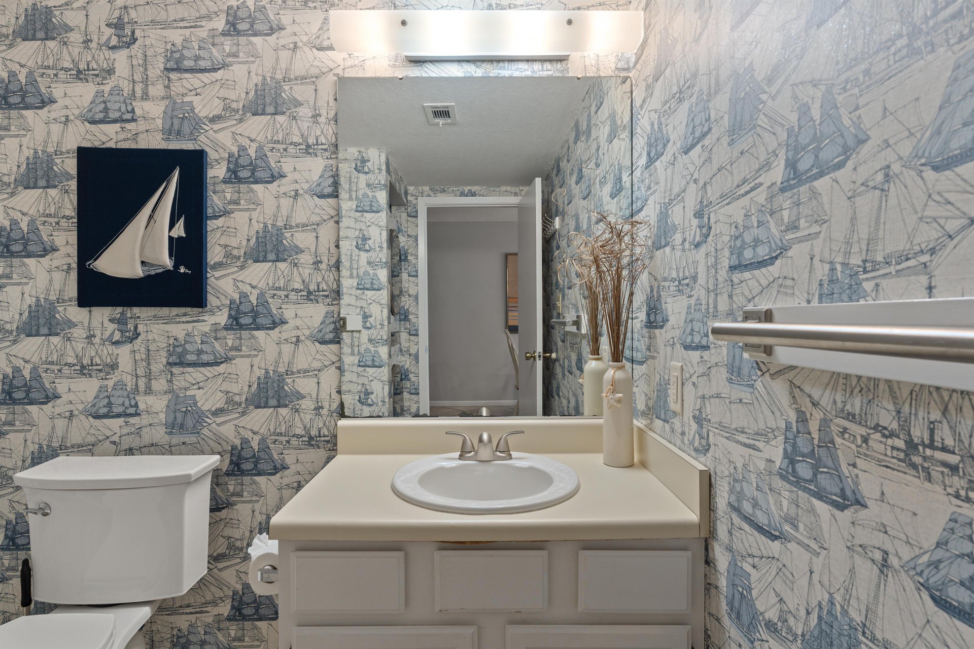 Convenient half bathroom located on the 1st floor
