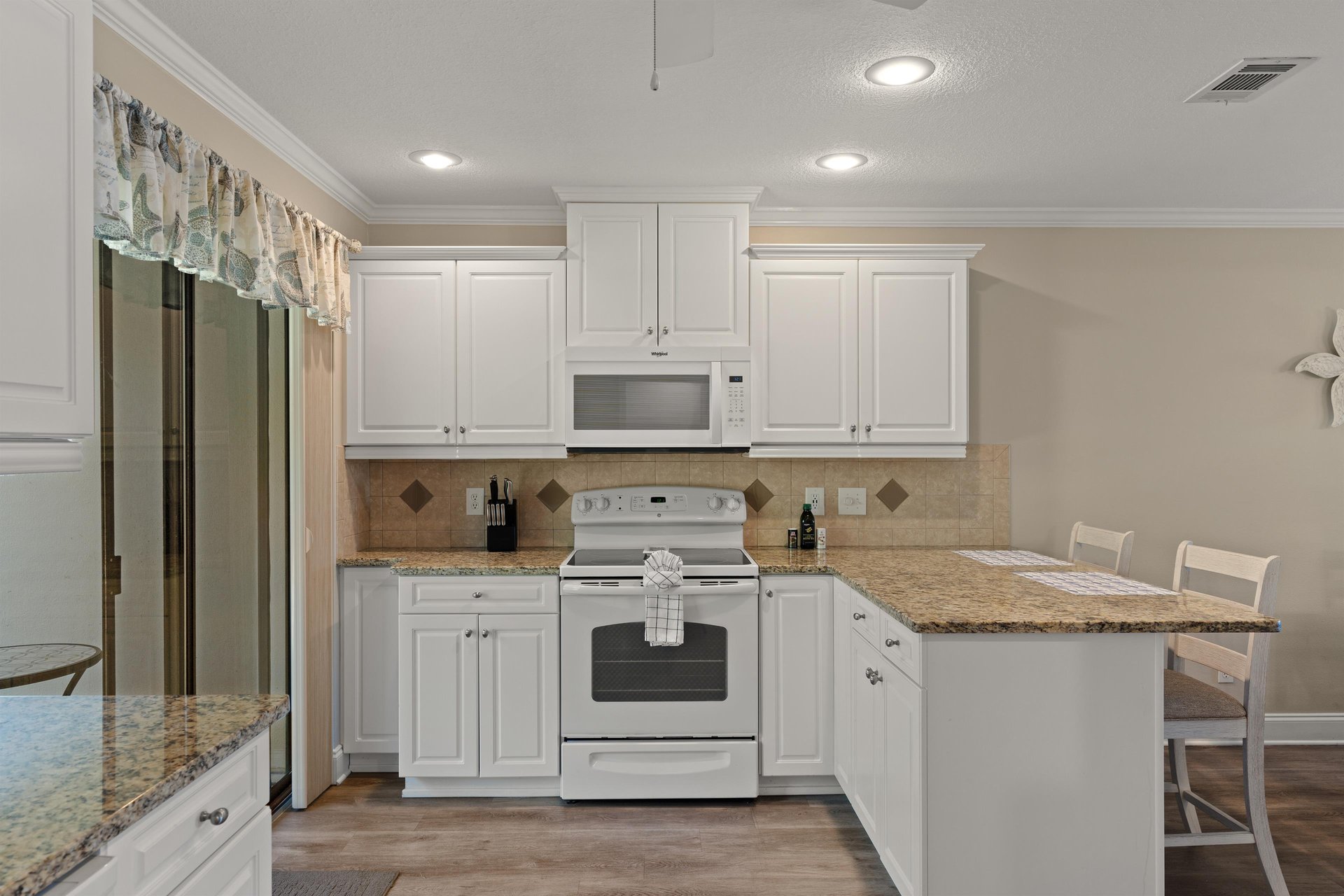 Kitchen stocked with everything you need to prepare meals