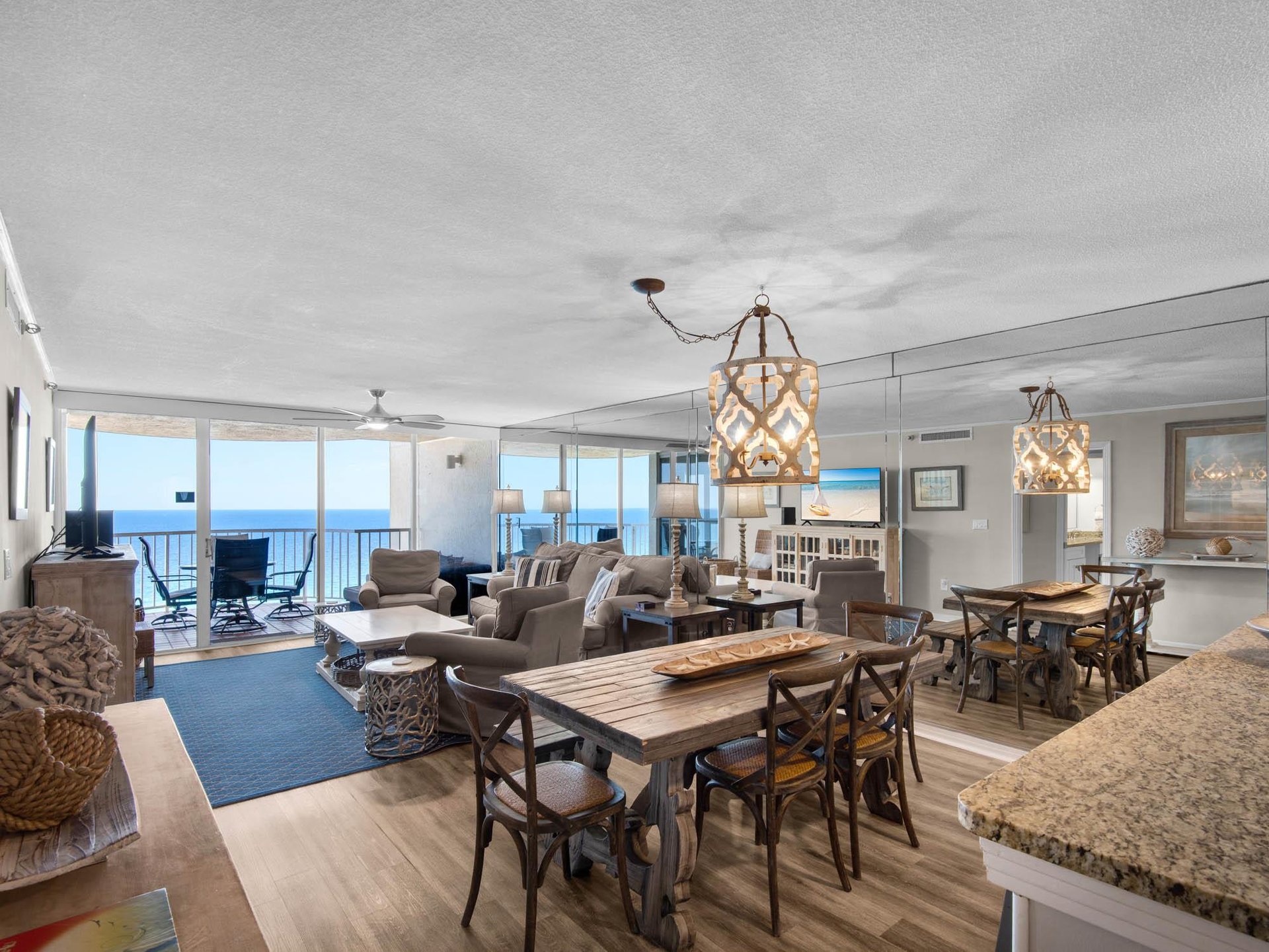 Gather around the spacious dining table