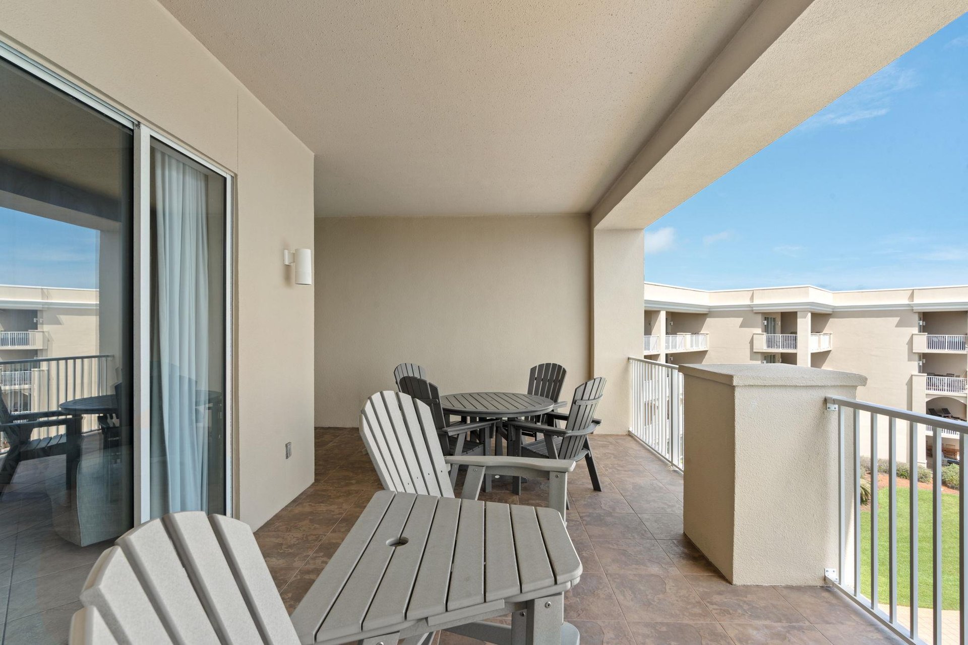 Unwind on your private balcony with comfortable seating—perfect for taking in the peaceful surroundings and fresh air.