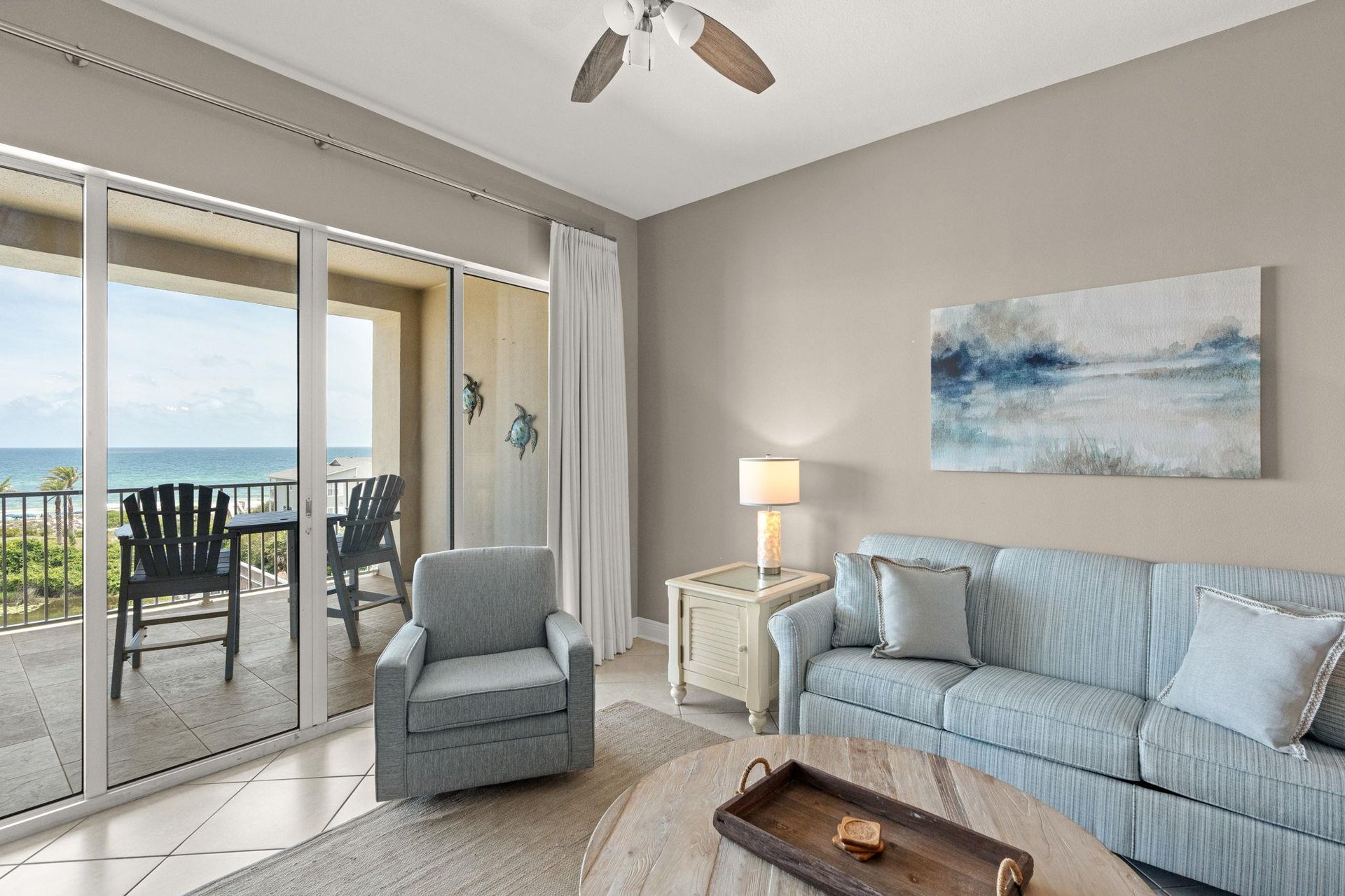 Sink into plush seating beside warm lamplight after a day of exploration.