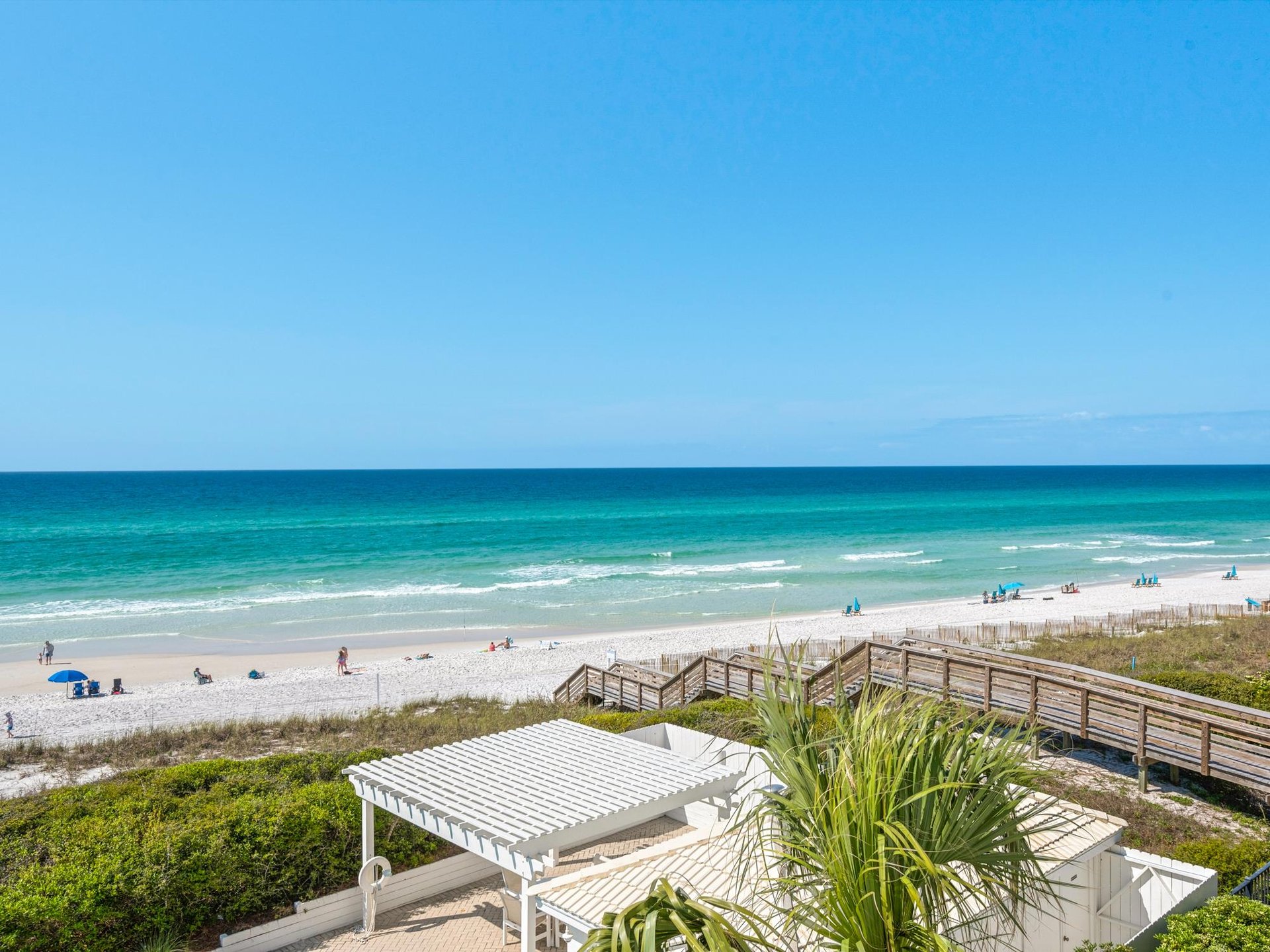 Balcony view of beach